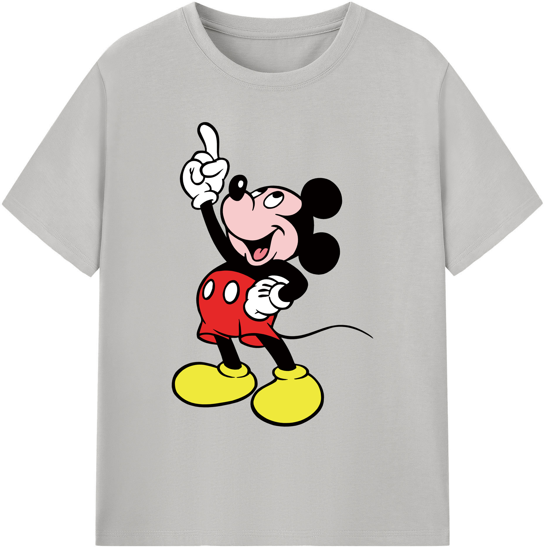ミッキーマウス Mickey Mouse 綿100％ メンズ半袖Tシャツ｜肌触りやわらか＆通気性