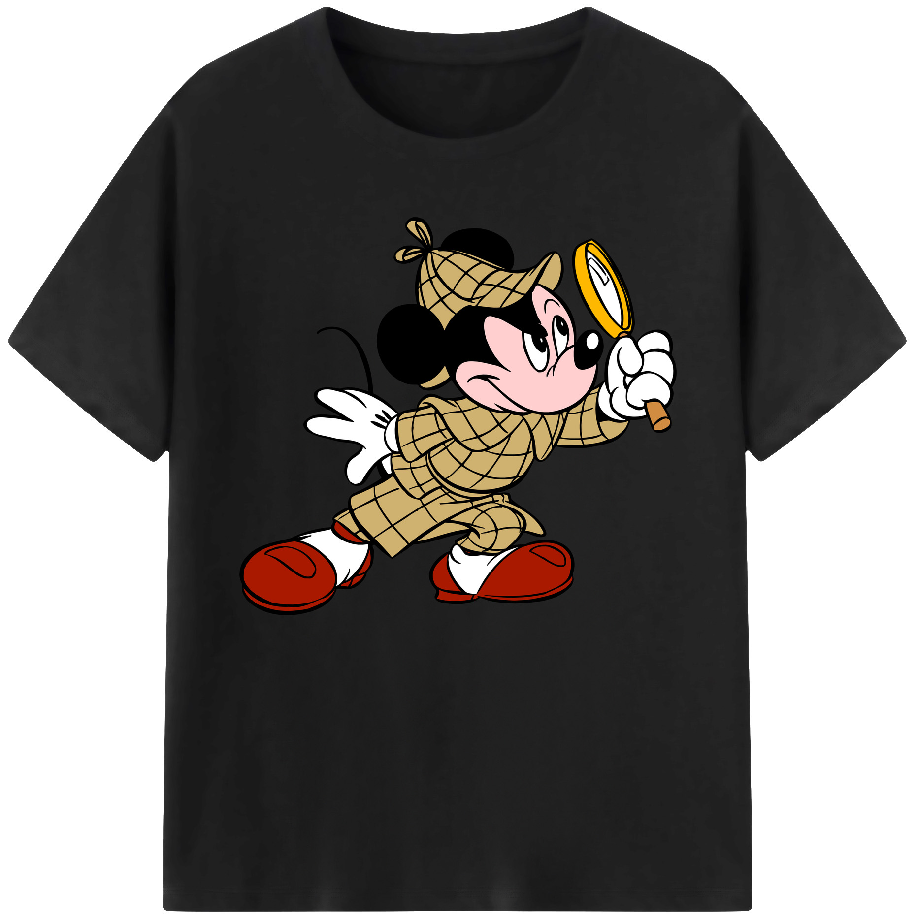ミッキーマウス Mickey Mouse 綿100％ メンズ半袖Tシャツ｜肌触りやわらか＆通気性