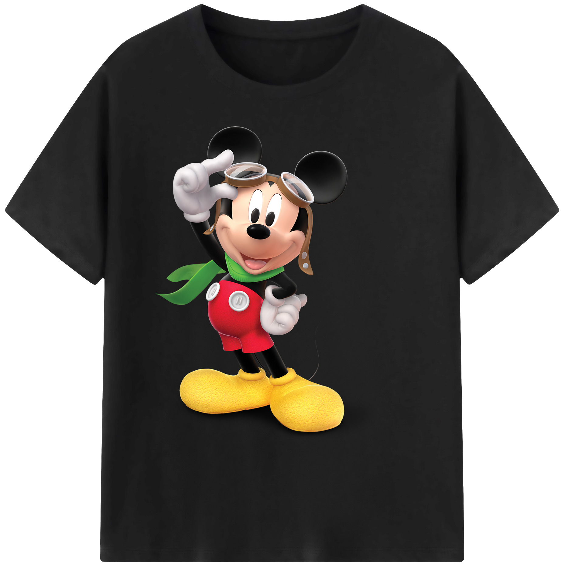 ミッキーマウス Mickey Mouse 綿100％ メンズ半袖Tシャツ｜肌触りやわらか＆通気性
