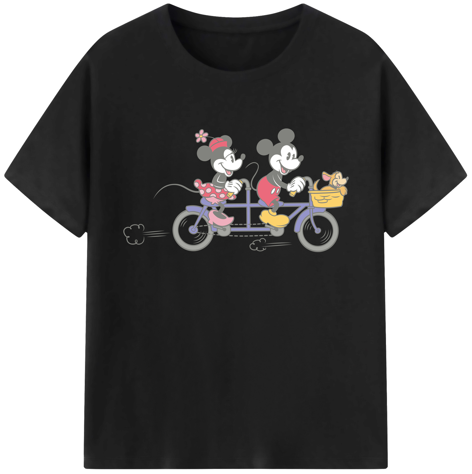 ミッキーマウス Mickey Mouse 綿100％ メンズ半袖Tシャツ｜肌触りやわらか＆通気性