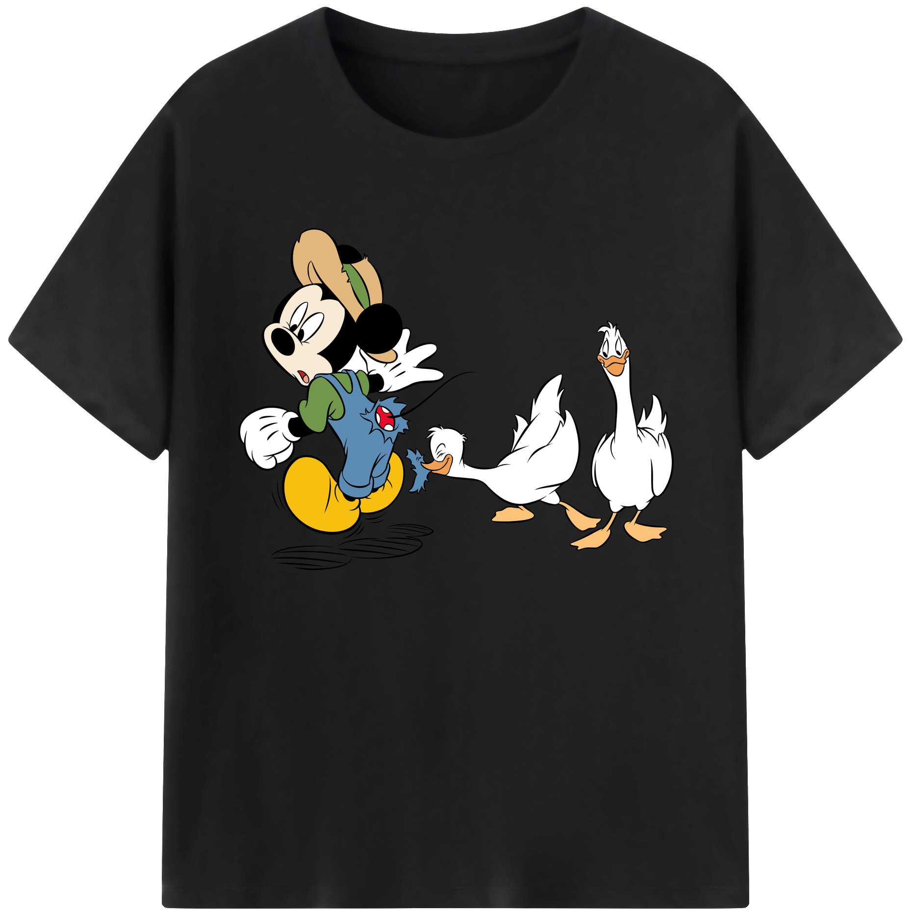 ミッキーマウス Mickey Mouse 綿100％ メンズ半袖Tシャツ｜肌触りやわらか＆通気性