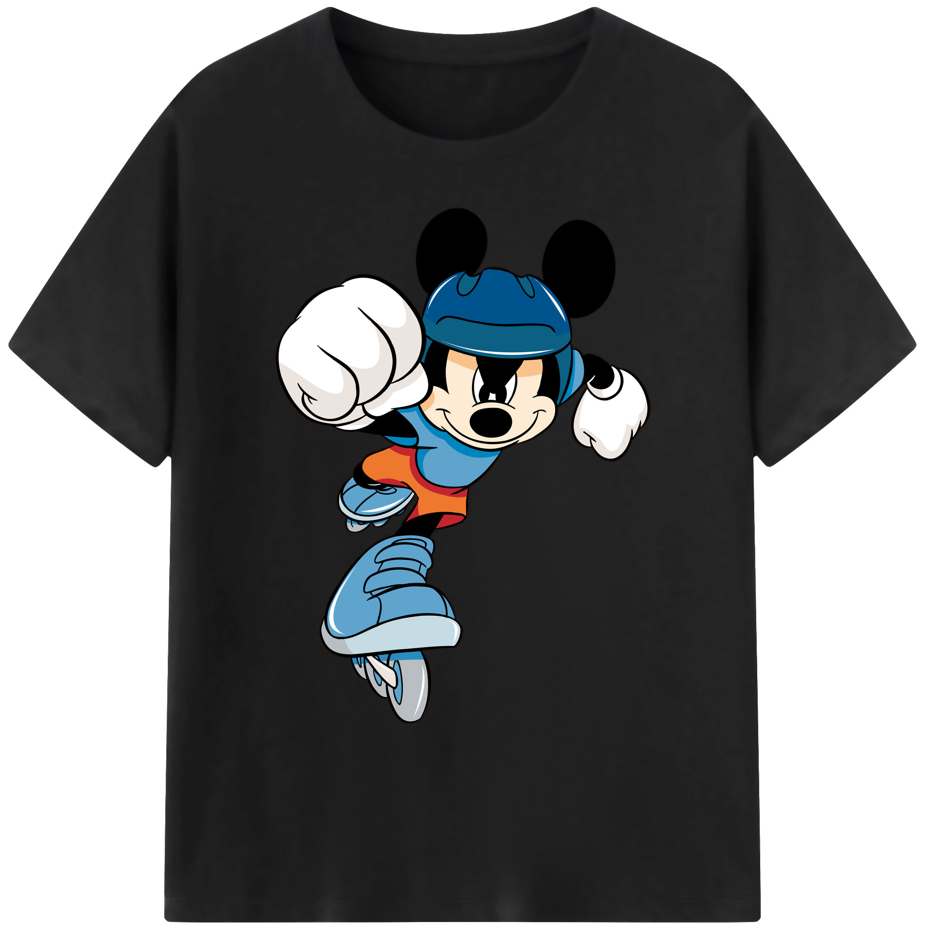 ミッキーマウス Mickey Mouse 綿100％ メンズ半袖Tシャツ｜肌触りやわらか＆通気性