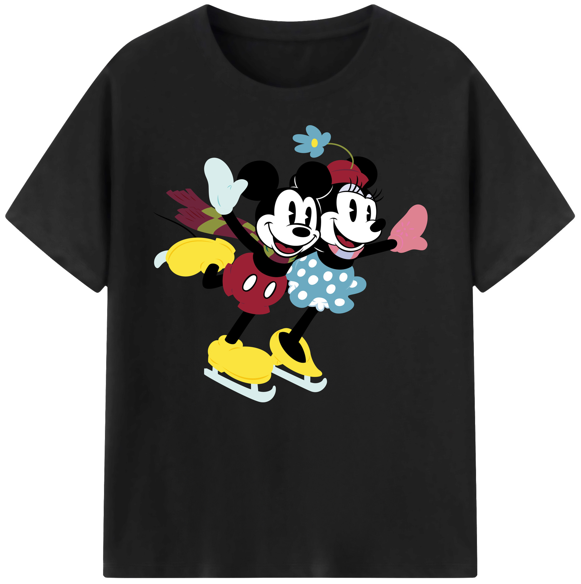 ミッキーマウス Mickey Mouse 綿100％ メンズ半袖Tシャツ｜肌触りやわらか＆通気性