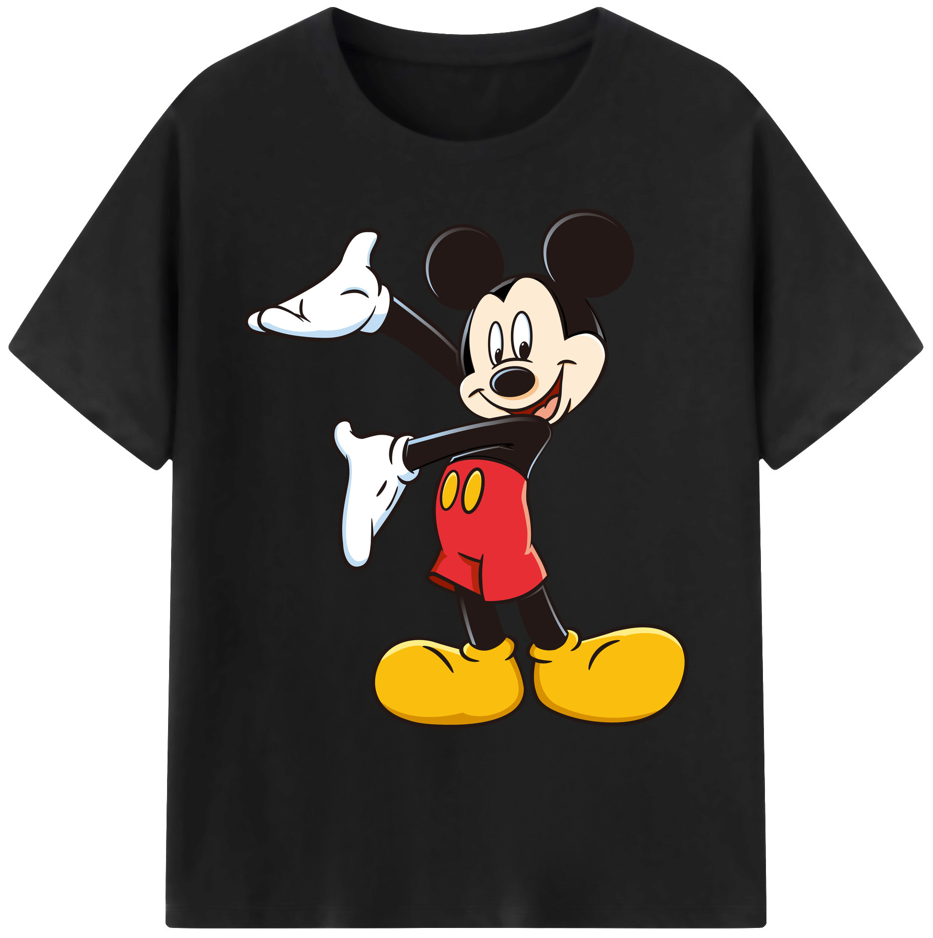 ミッキーマウス Mickey Mouse 綿100％ メンズ半袖Tシャツ｜肌触りやわらか＆通気性