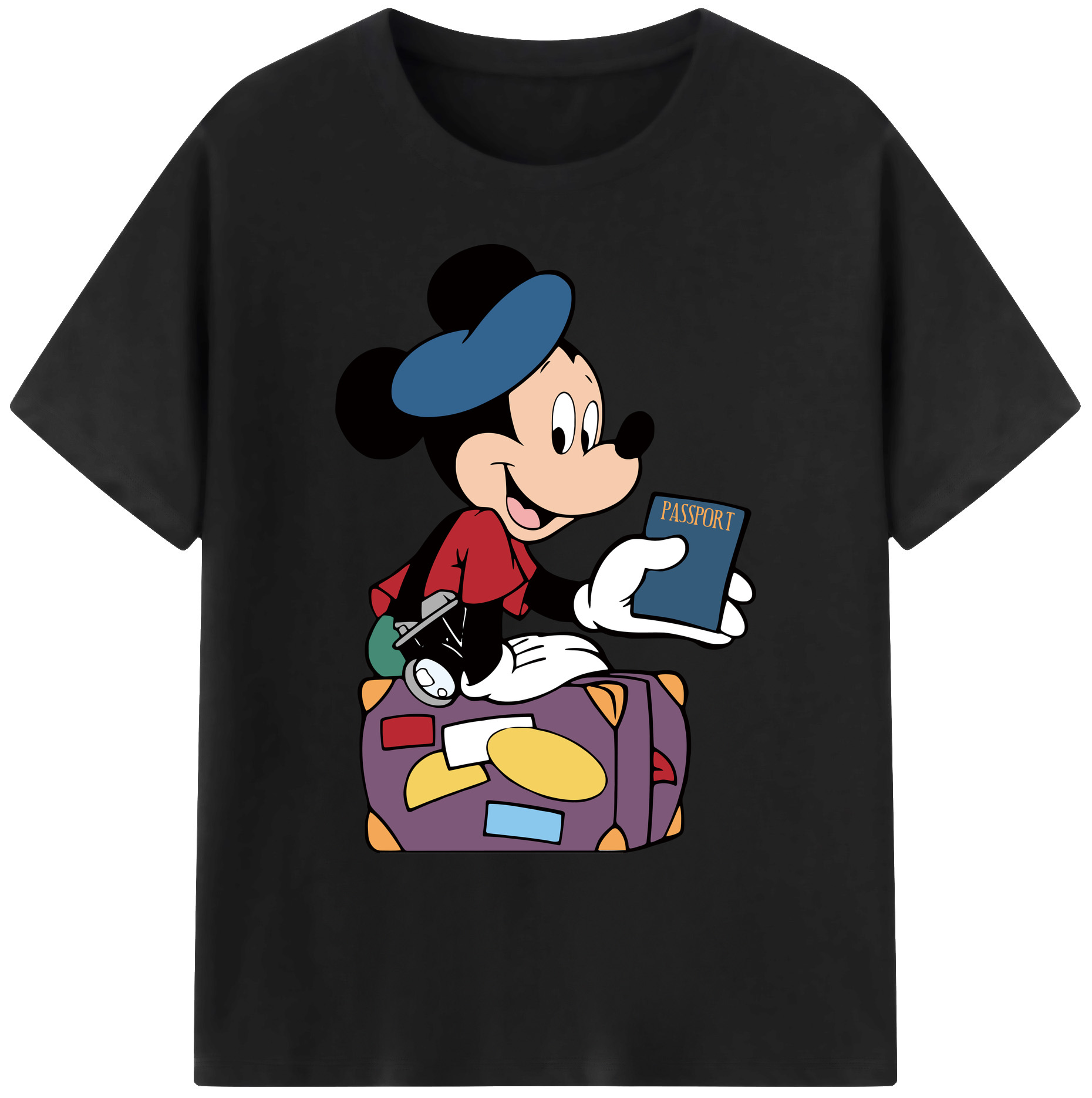 ミッキーマウス Mickey Mouse 綿100％ メンズ半袖Tシャツ｜肌触りやわらか＆通気性