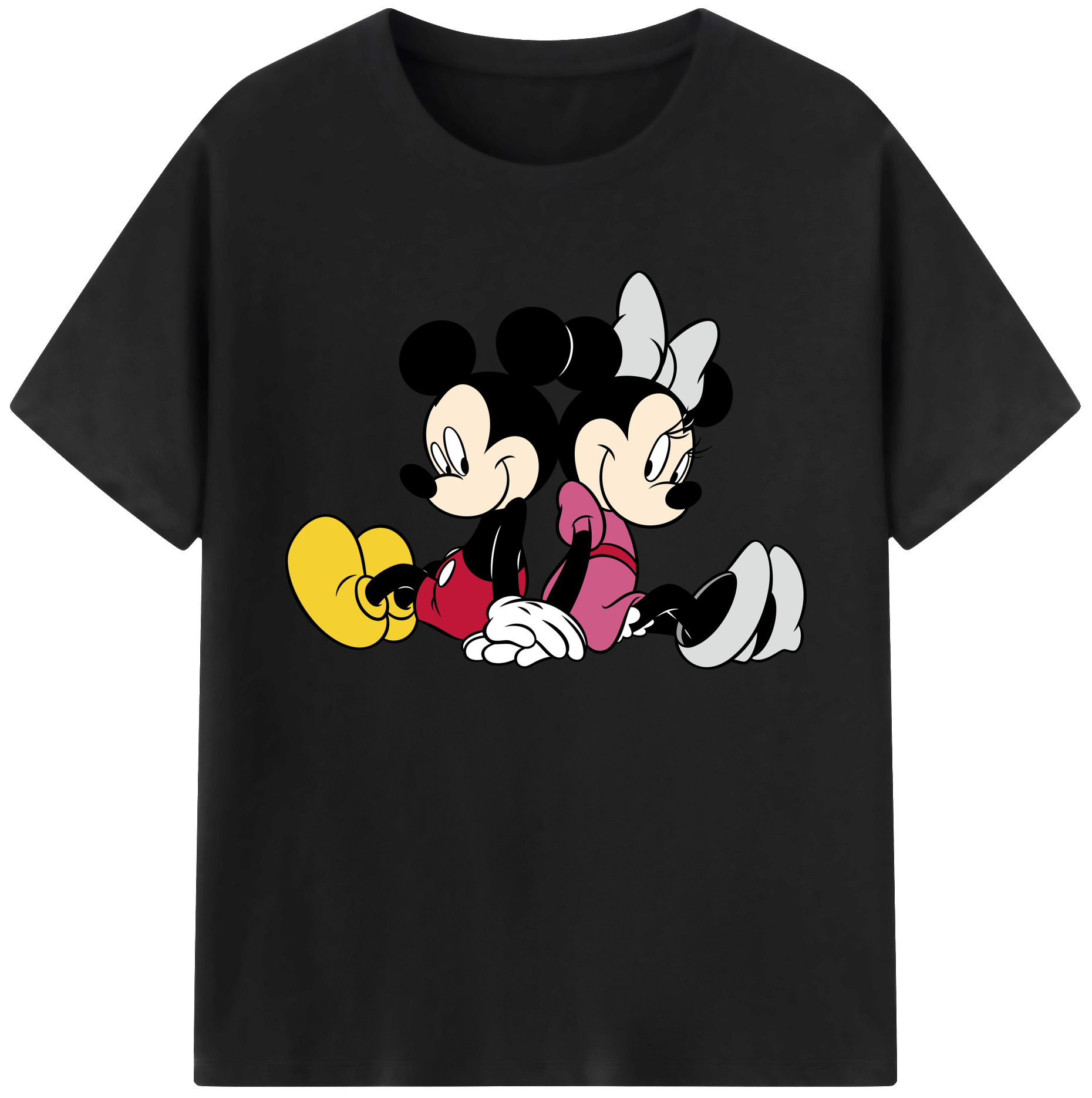 ミッキーマウス Mickey Mouse 綿100％ メンズ半袖Tシャツ｜肌触りやわらか＆通気性