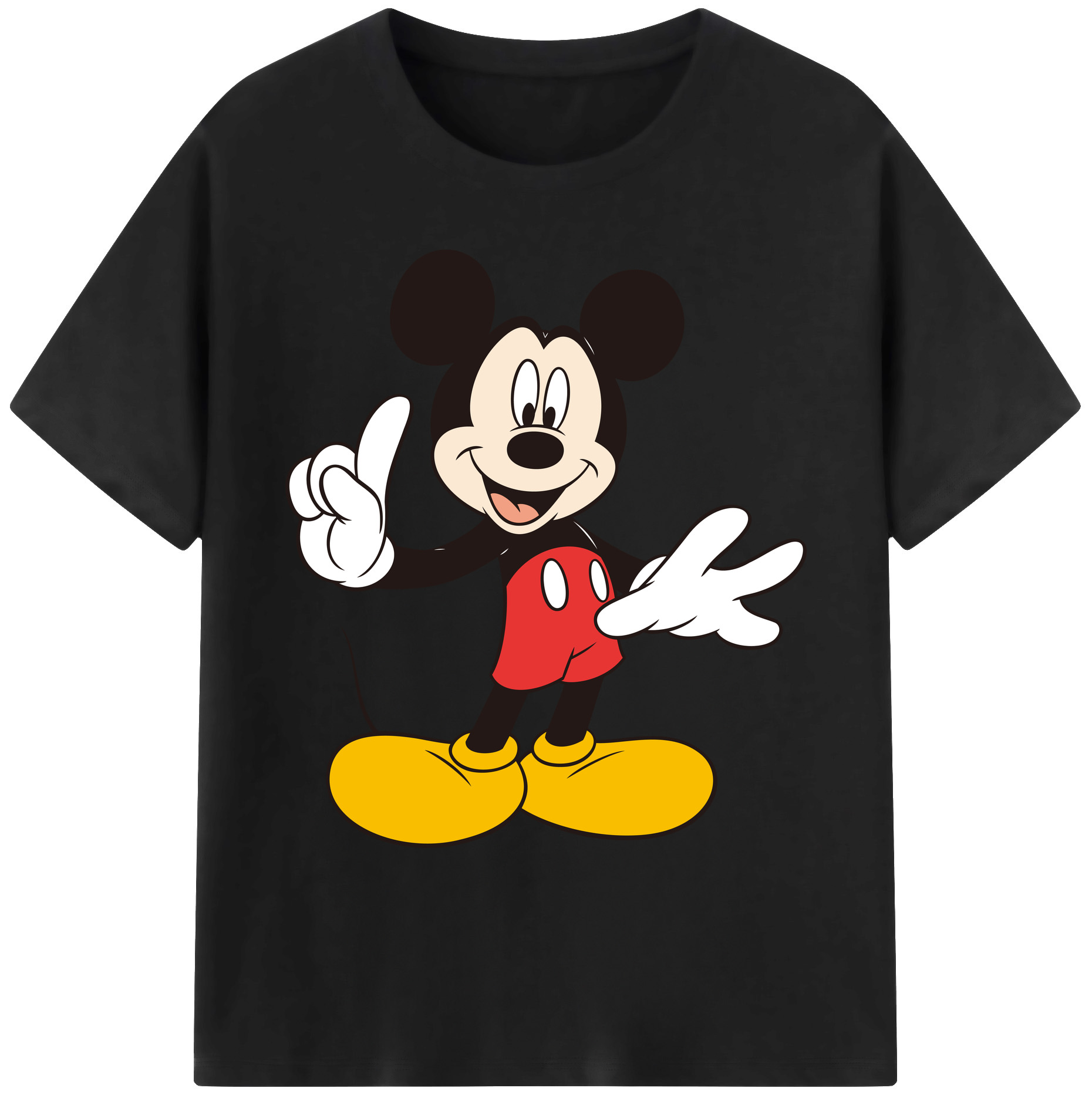 ミッキーマウス Mickey Mouse 綿100％ メンズ半袖Tシャツ｜肌触りやわらか＆通気性