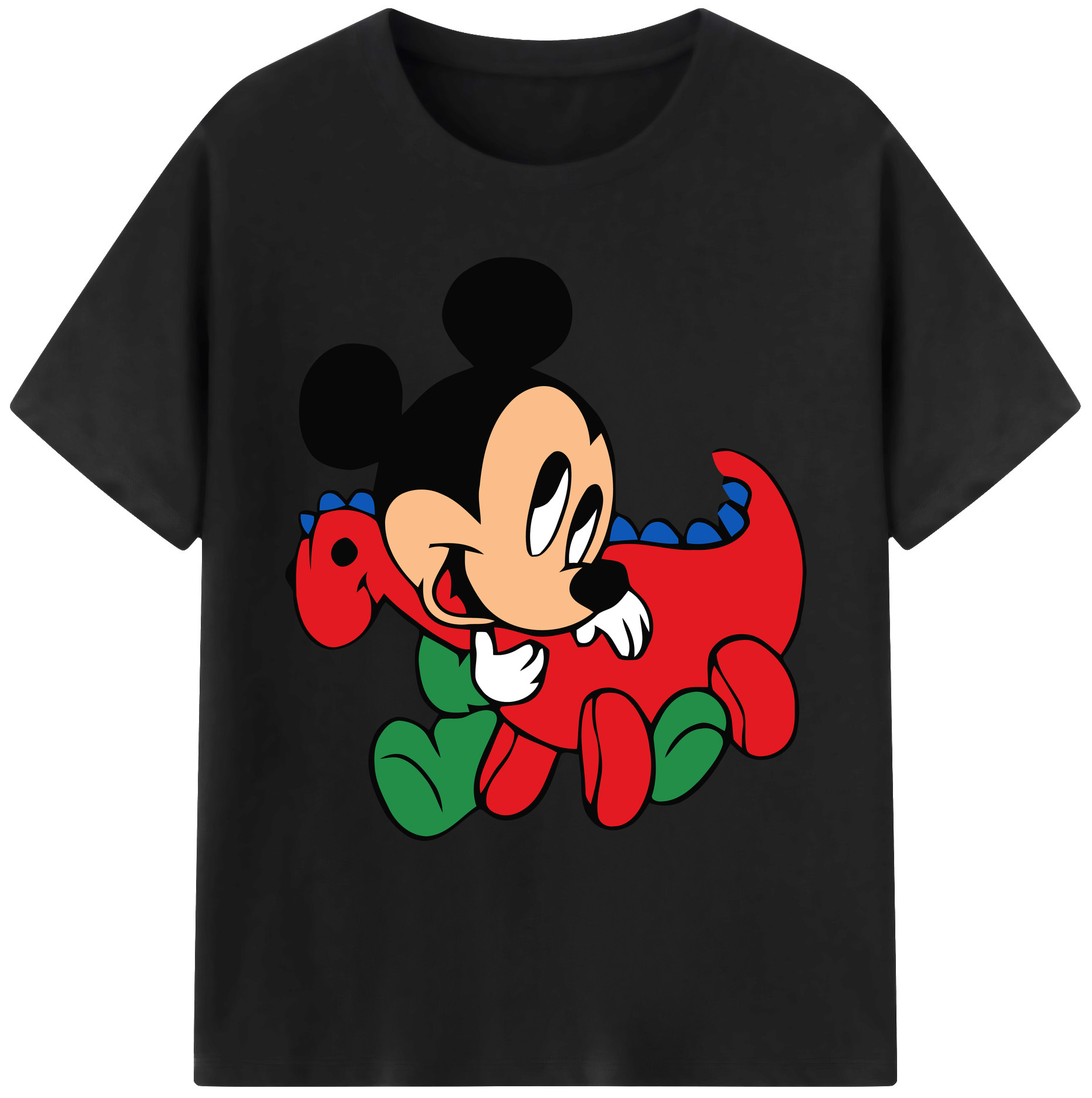 ミッキーマウス Mickey Mouse 綿100％ メンズ半袖Tシャツ｜肌触りやわらか＆通気性