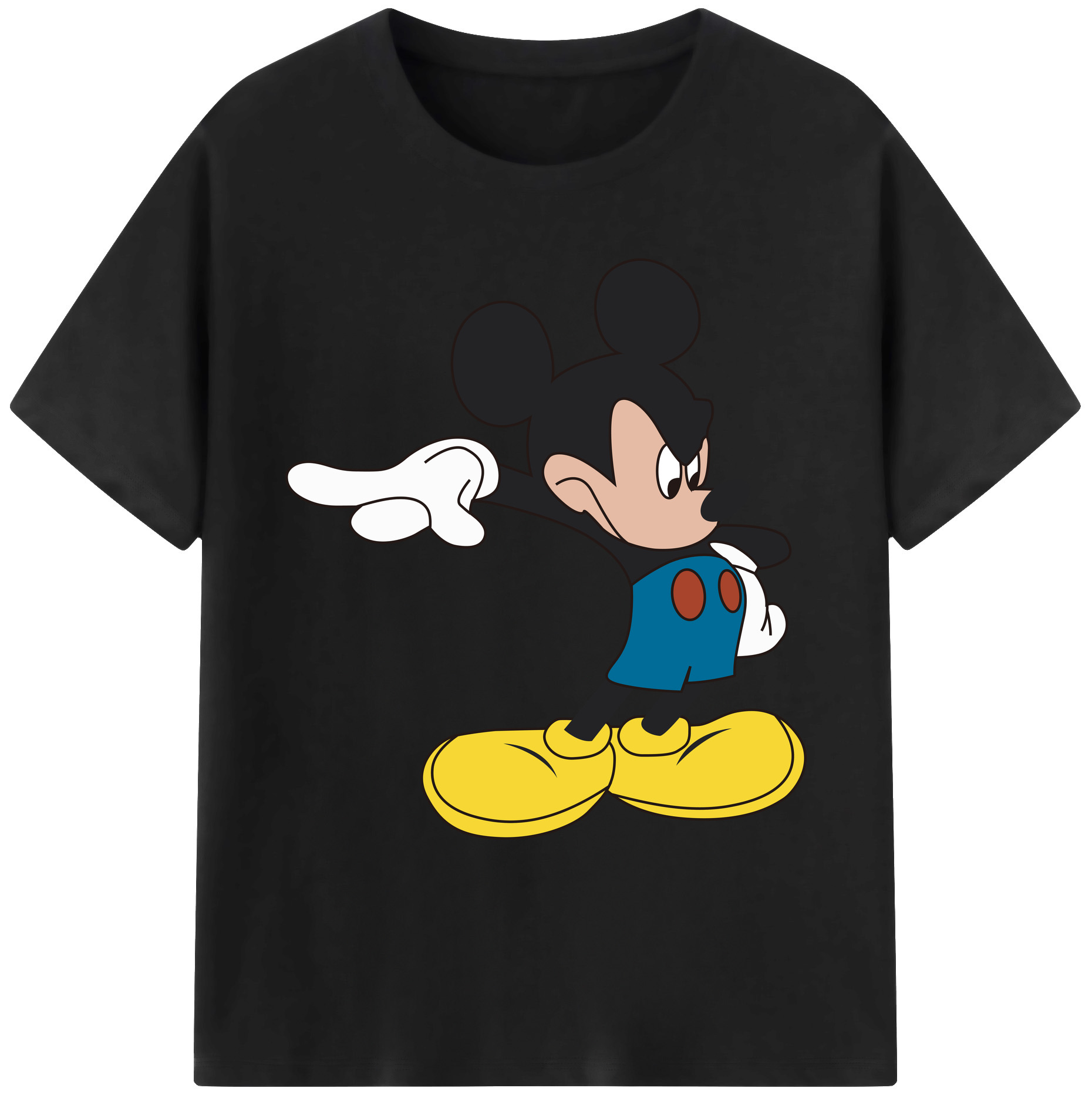 ミッキーマウス Mickey Mouse 綿100％ メンズ半袖Tシャツ｜肌触りやわらか＆通気性