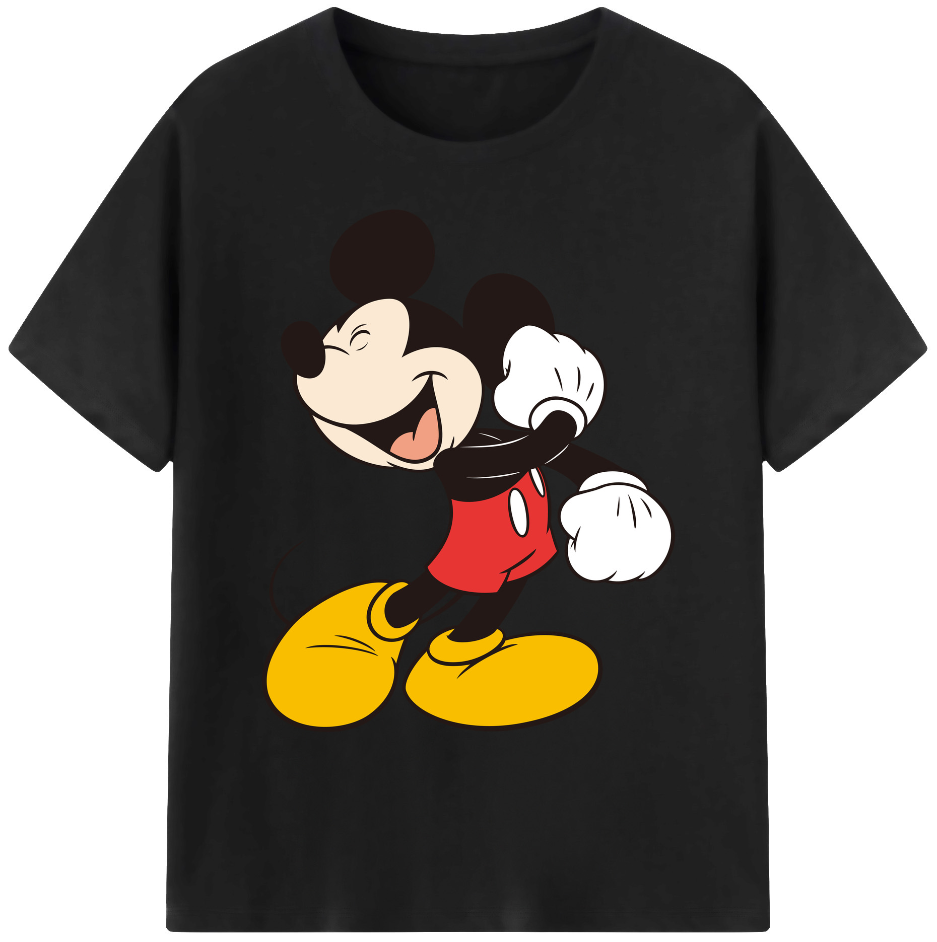 ミッキーマウス Mickey Mouse 綿100％ メンズ半袖Tシャツ｜肌触りやわらか＆通気性