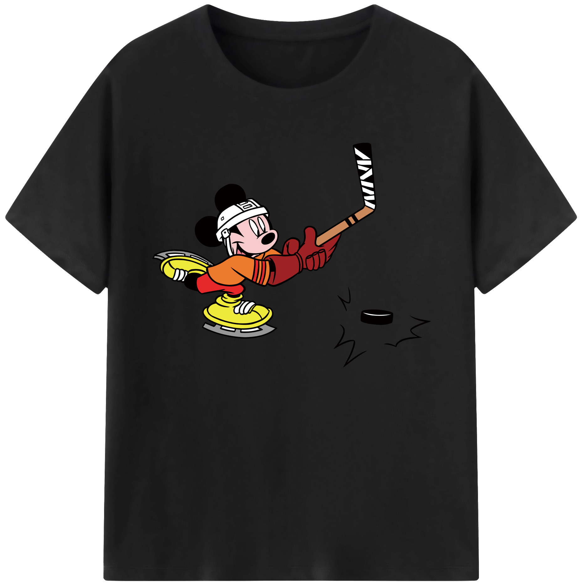 ミッキーマウス Mickey Mouse 綿100％ メンズ半袖Tシャツ｜肌触りやわらか＆通気性