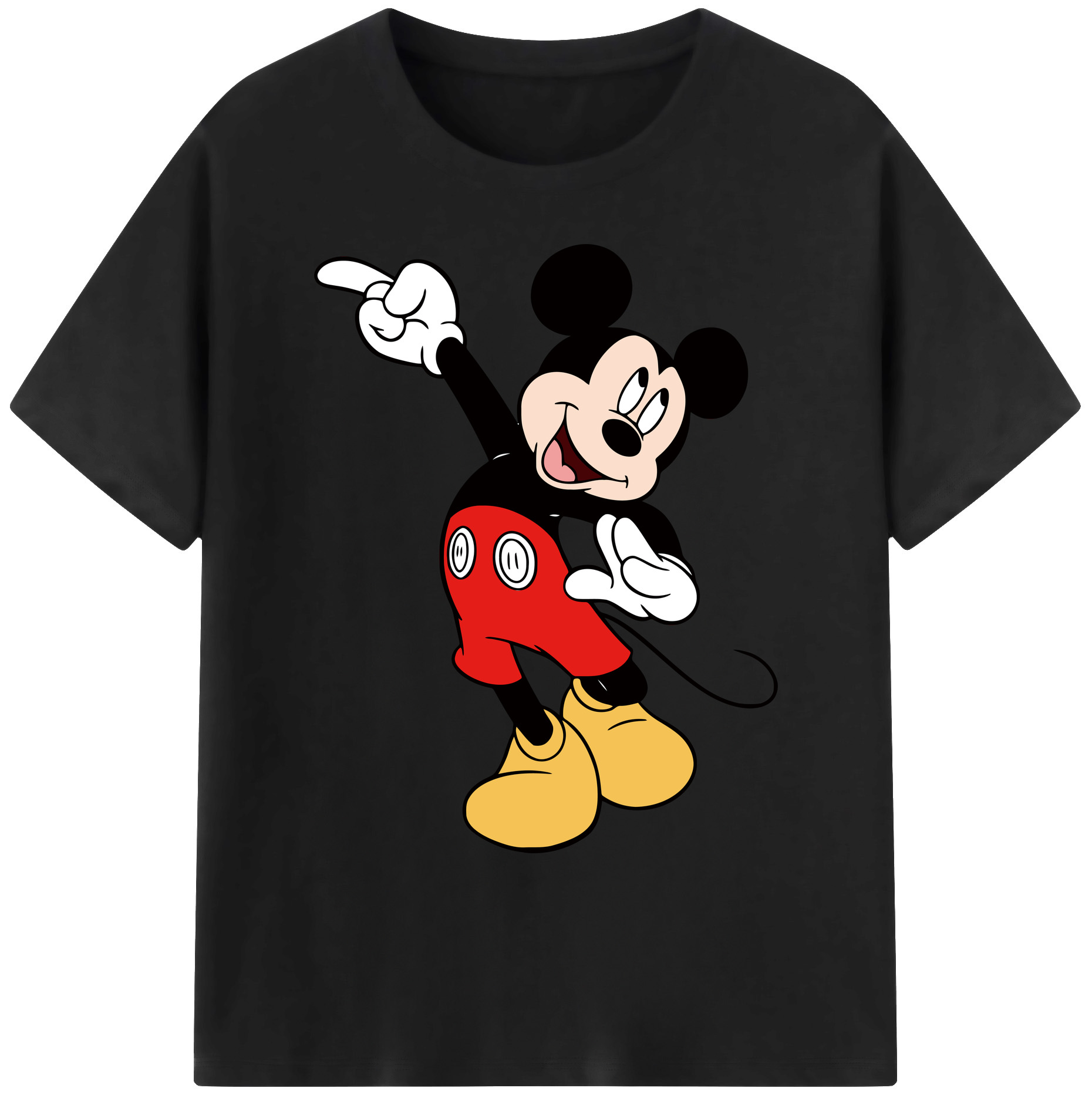 ミッキーマウス Mickey Mouse 綿100％ メンズ半袖Tシャツ｜肌触りやわらか＆通気性