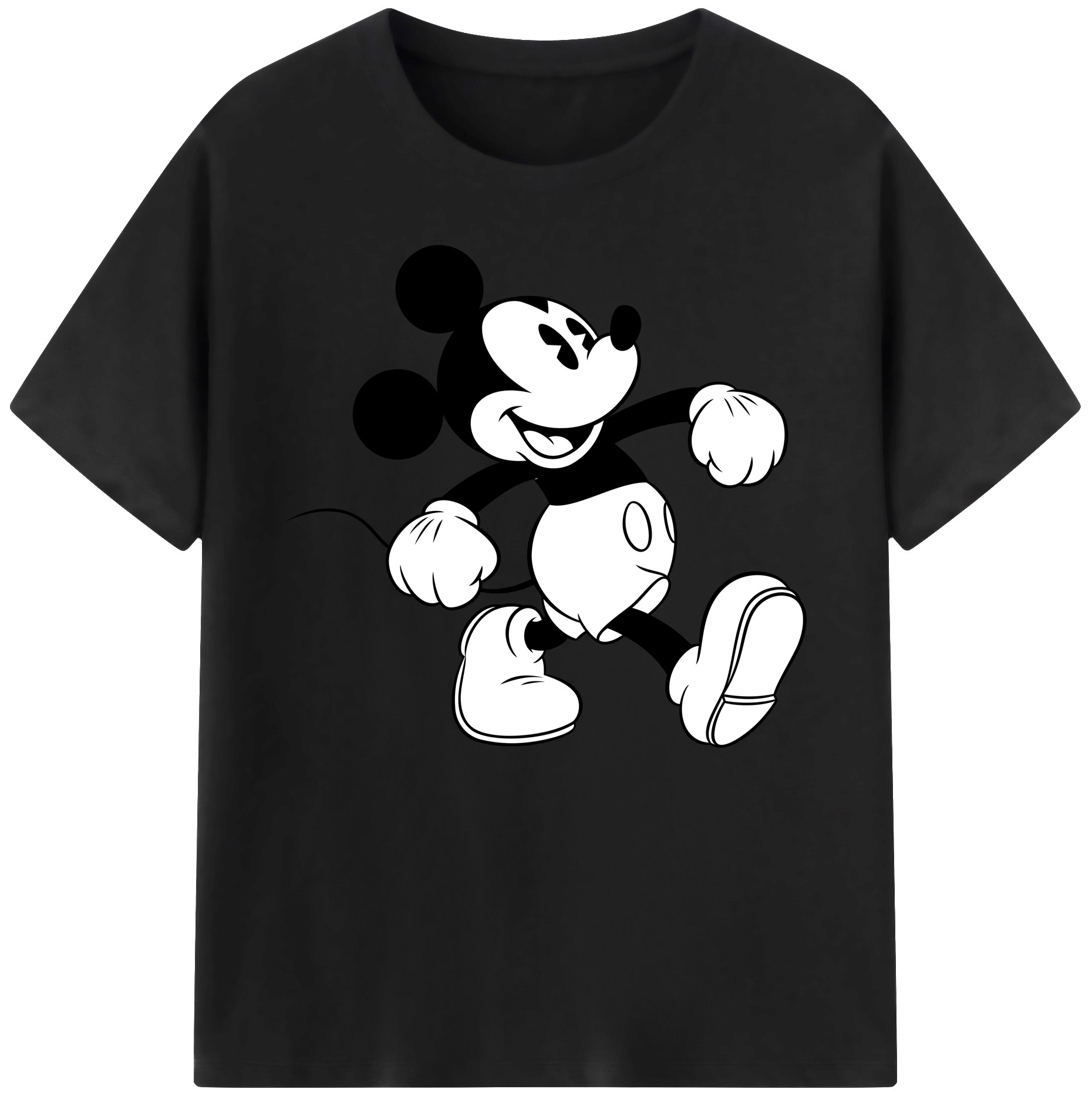 ミッキーマウス Mickey Mouse 綿100％ メンズ半袖Tシャツ｜肌触りやわらか＆通気性