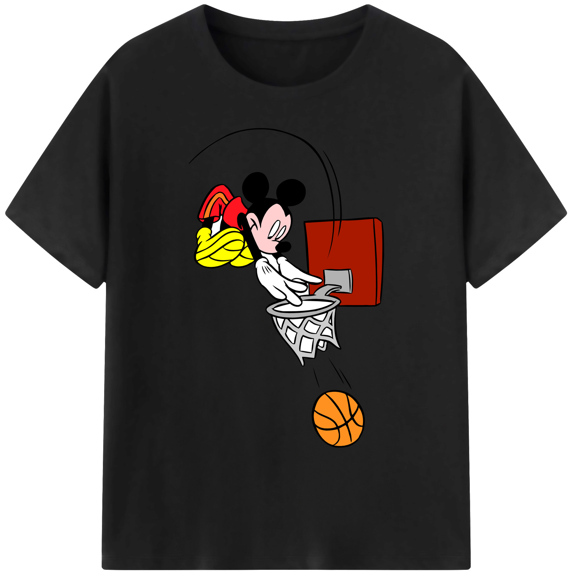 ミッキーマウス Mickey Mouse 綿100％ メンズ半袖Tシャツ｜肌触りやわらか＆通気性