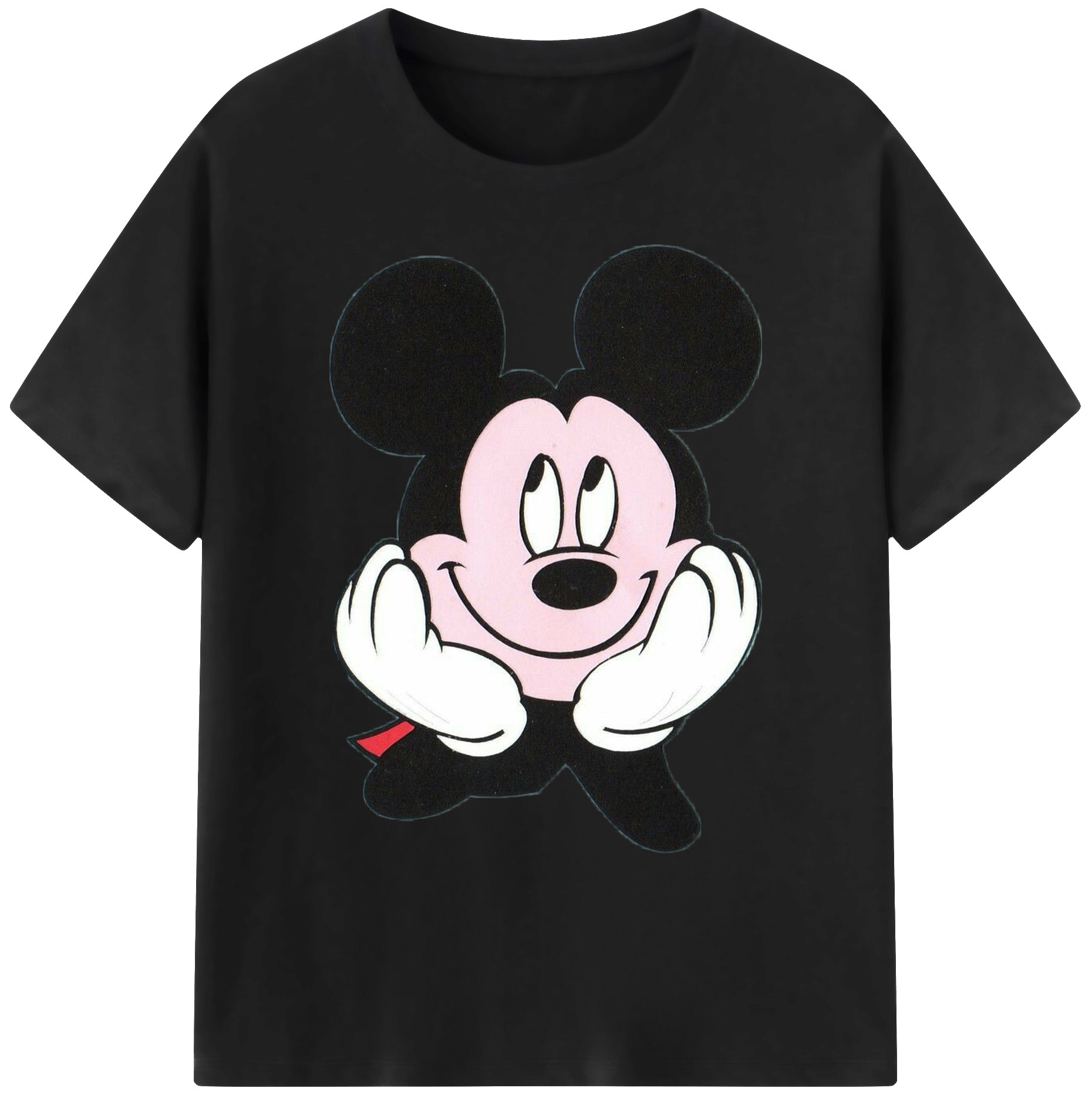 ミッキーマウス Mickey Mouse 綿100％ メンズ半袖Tシャツ｜肌触りやわらか＆通気性