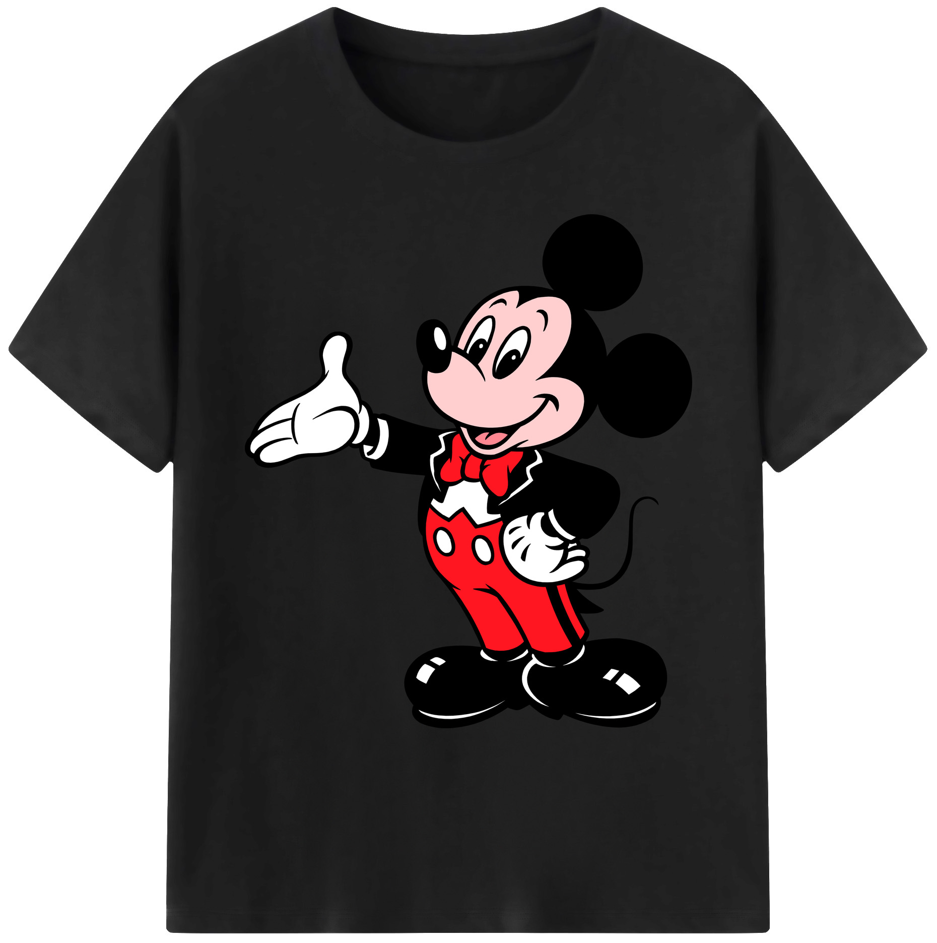 ミッキーマウス Mickey Mouse 綿100％ メンズ半袖Tシャツ｜肌触りやわらか＆通気性
