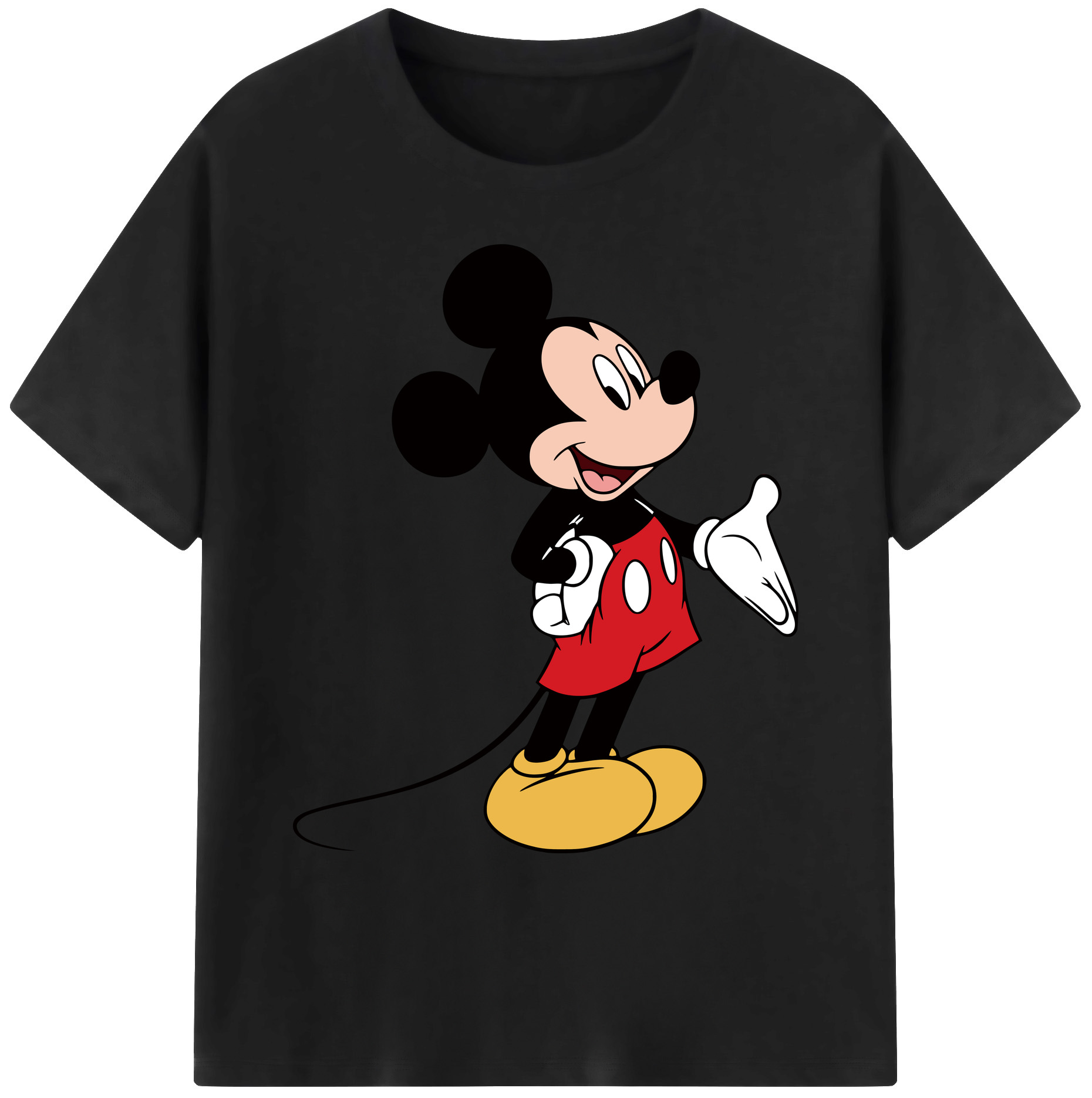 ミッキーマウス Mickey Mouse 綿100％ メンズ半袖Tシャツ｜肌触りやわらか＆通気性