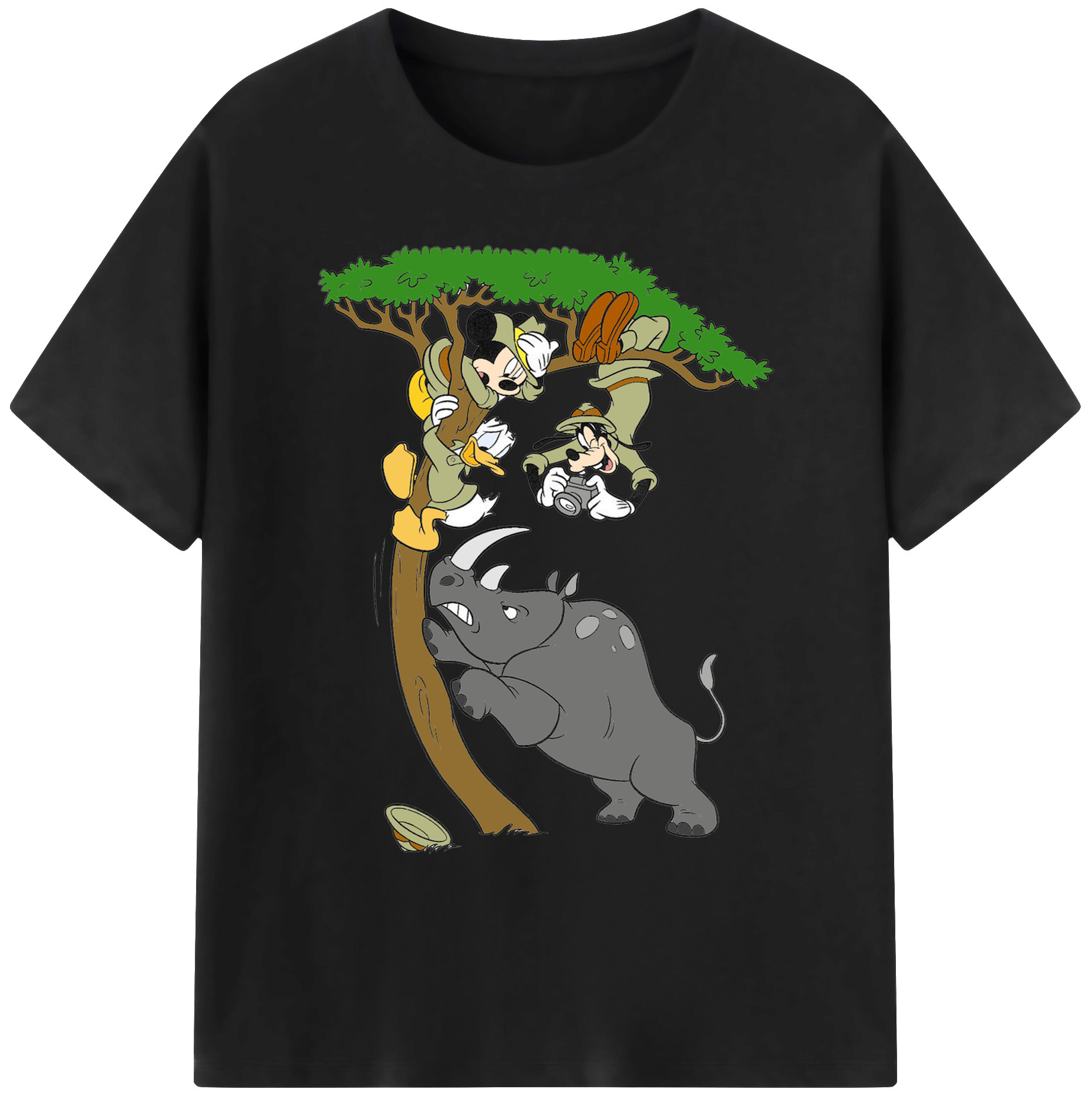 ミッキーマウス Mickey Mouse 綿100％ メンズ半袖Tシャツ｜肌触りやわらか＆通気性
