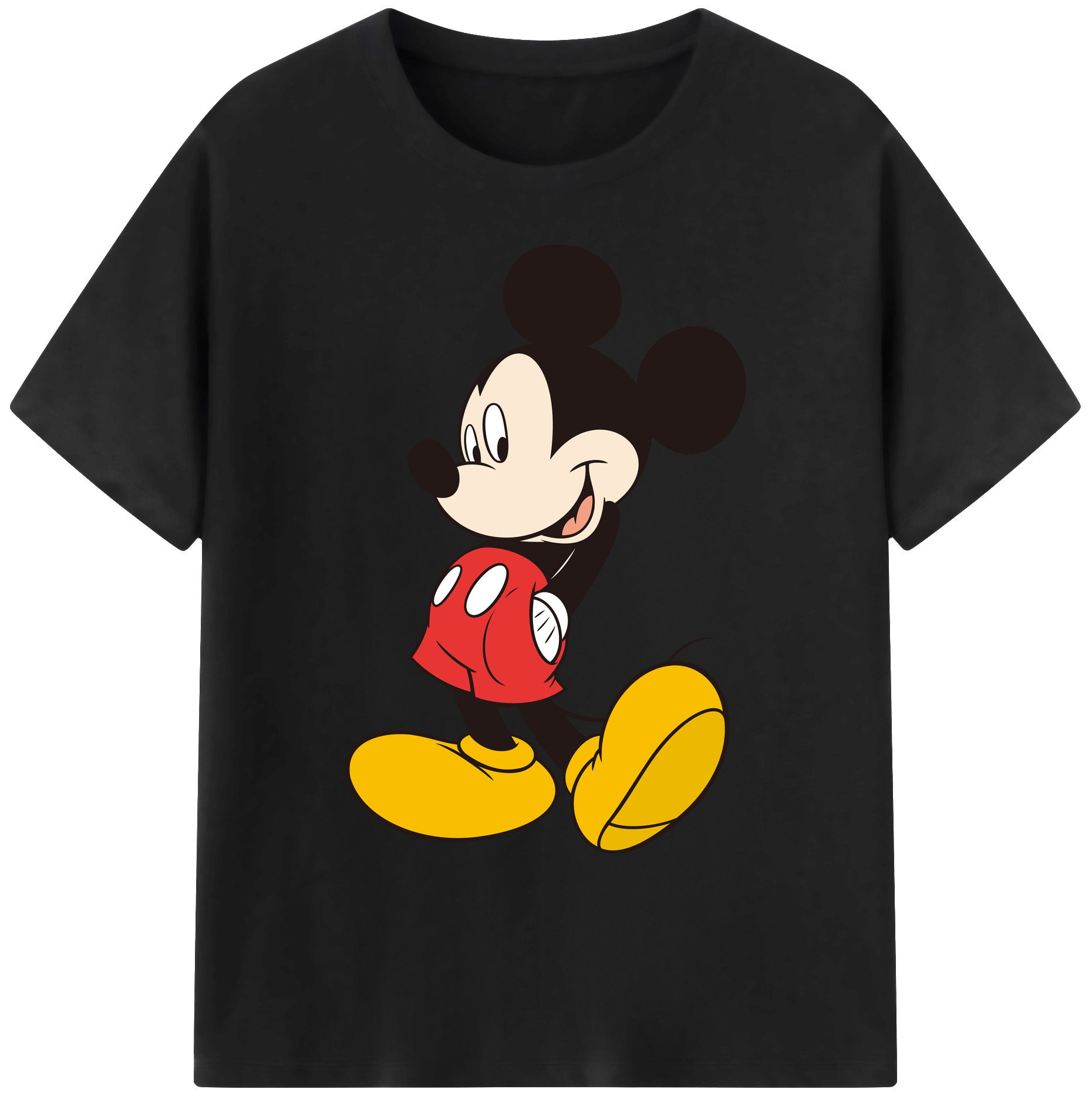 （画像用） ミッキーマウス Mickey Mouse 綿100％ メンズ半袖Tシャツ｜肌触りやわらか＆通気性
