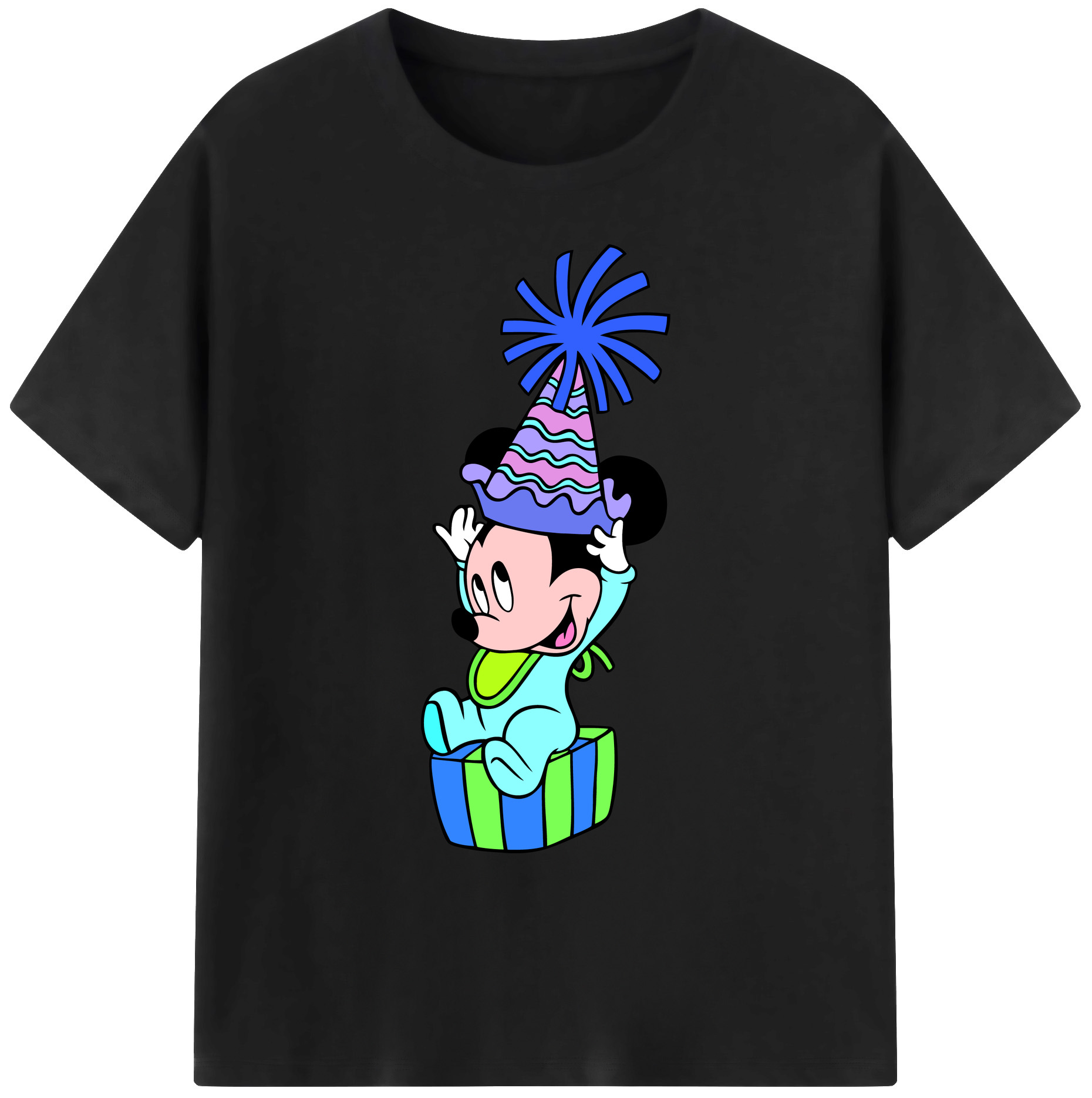 ミッキーマウス Mickey Mouse 綿100％ メンズ半袖Tシャツ｜肌触りやわらか＆通気性
