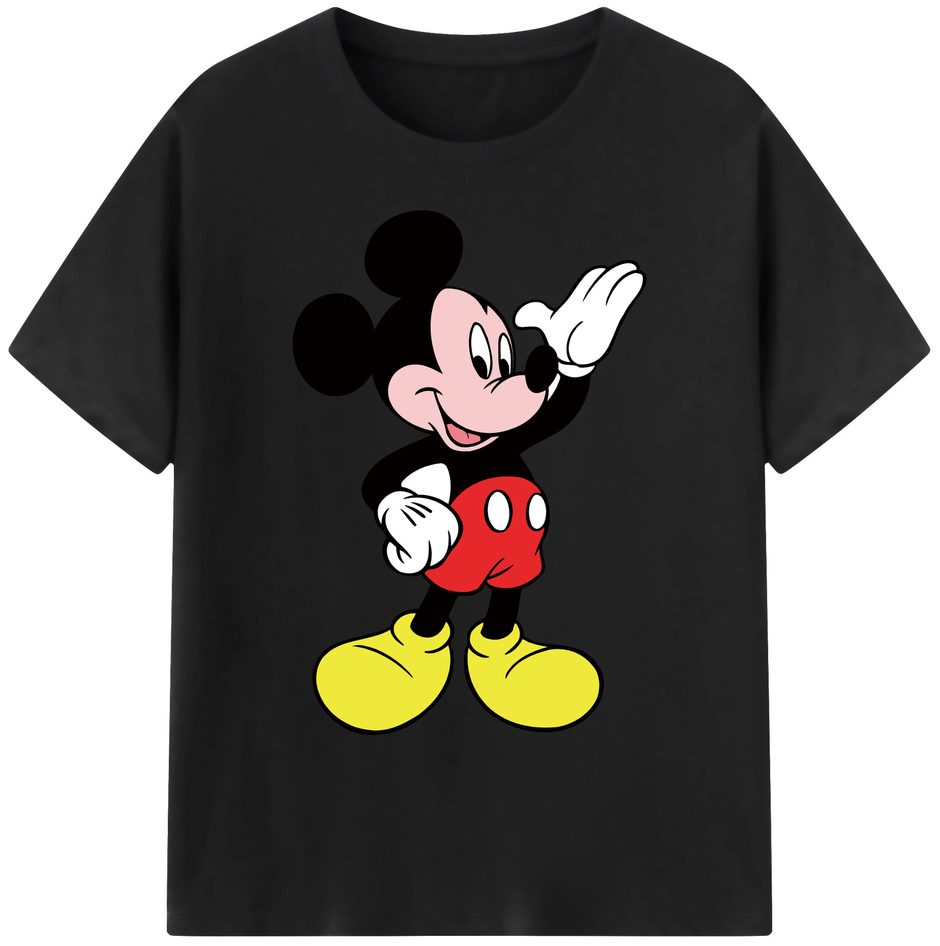 ミッキーマウス Mickey Mouse 綿100％ メンズ半袖Tシャツ｜肌触りやわらか＆通気性