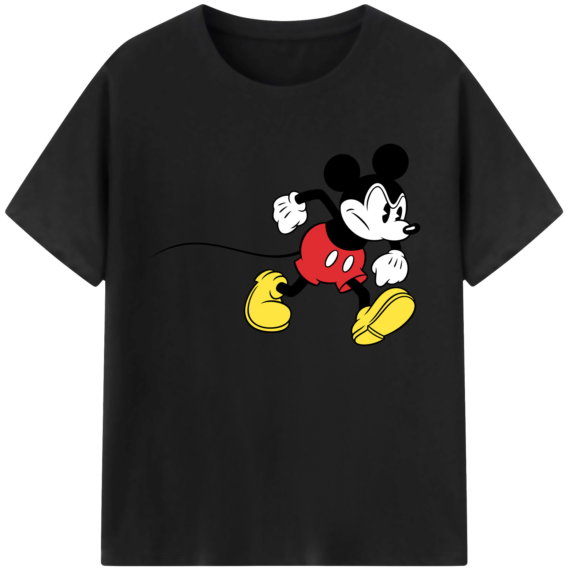ミッキーマウス Mickey Mouse 綿100％ メンズ半袖Tシャツ｜肌触りやわらか＆通気性