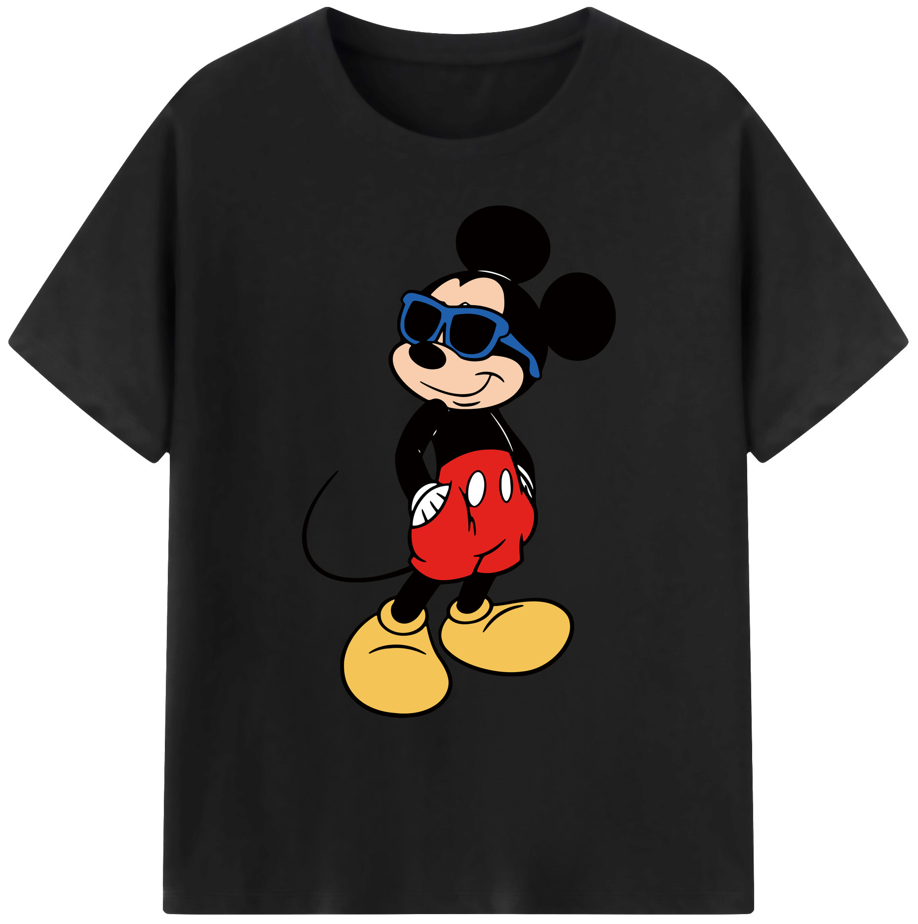 ミッキーマウス Mickey Mouse 綿100％ メンズ半袖Tシャツ｜肌触りやわらか＆通気性