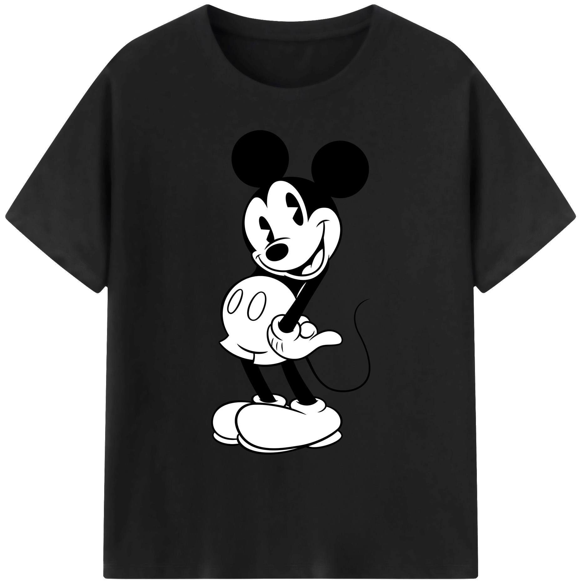 ミッキーマウス Mickey Mouse 綿100％ メンズ半袖Tシャツ｜肌触りやわらか＆通気性