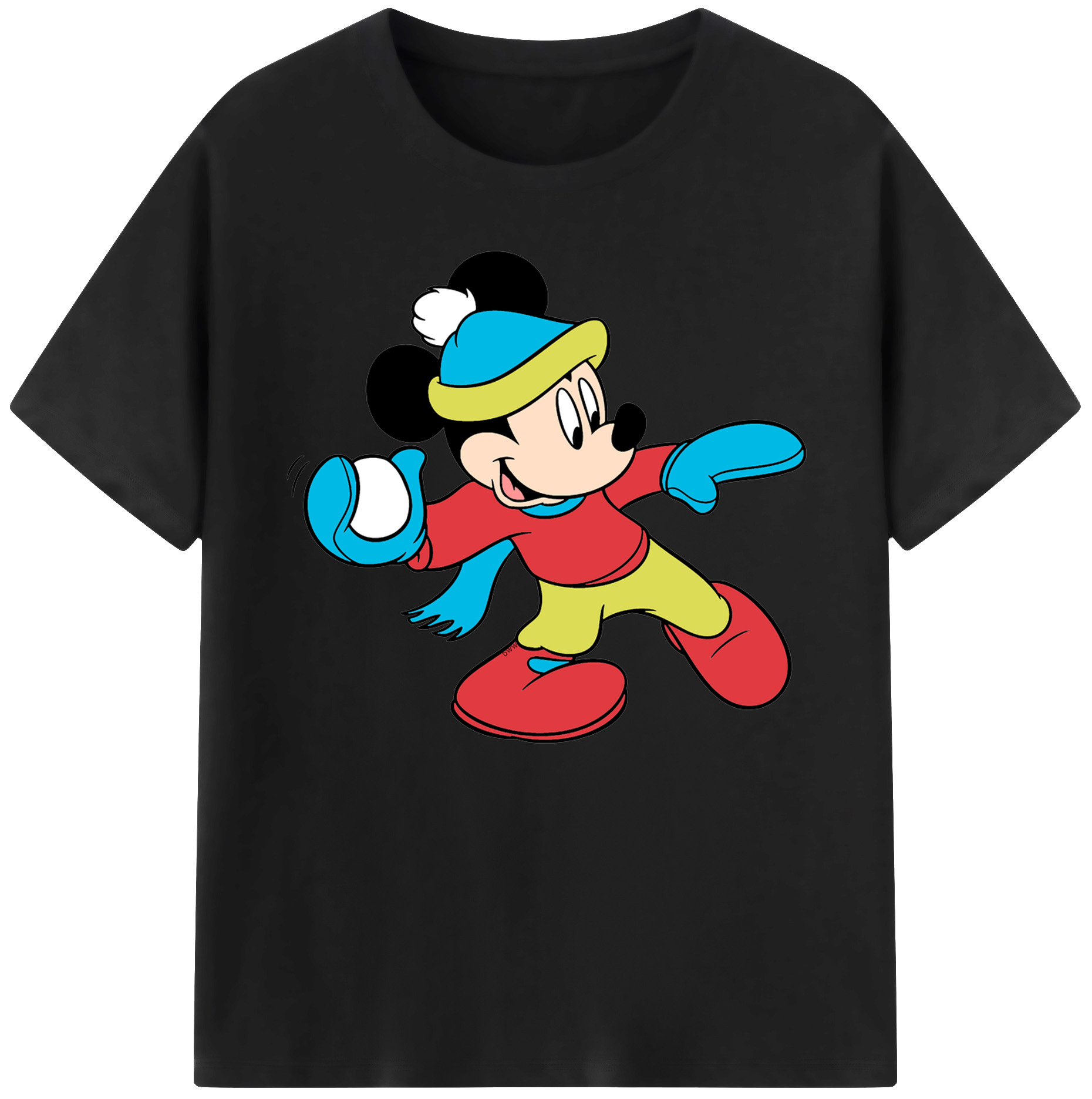 ミッキーマウス Mickey Mouse 綿100％ メンズ半袖Tシャツ｜肌触りやわらか＆通気性