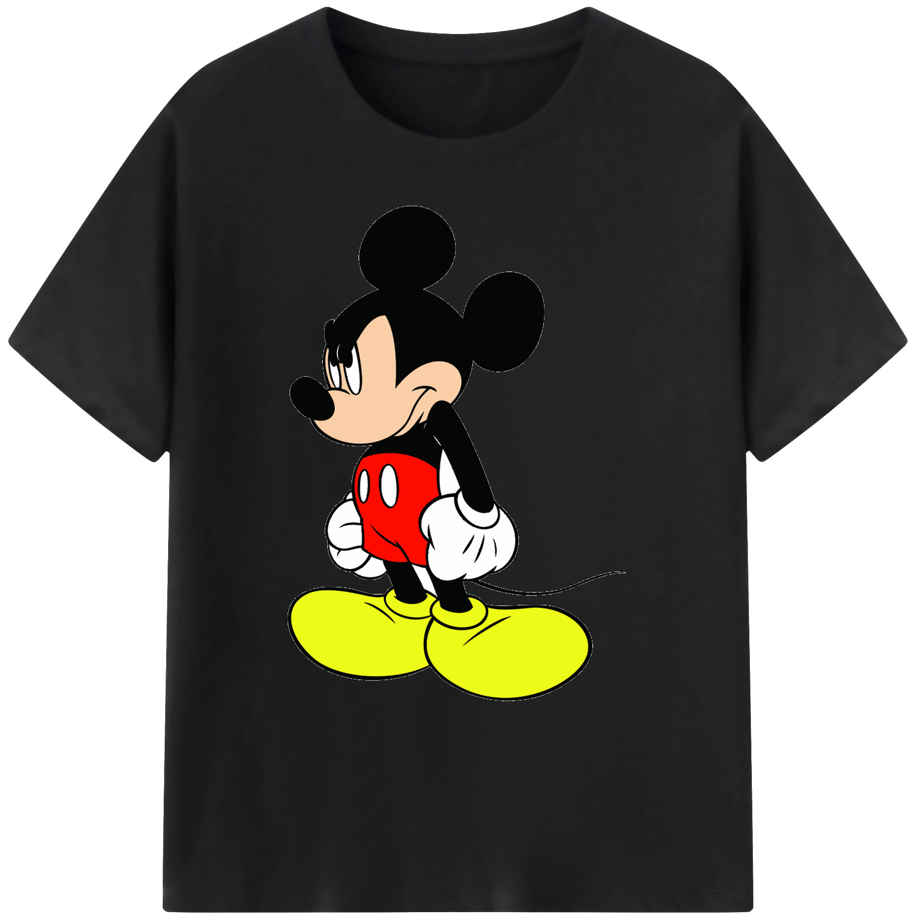 ミッキーマウス Mickey Mouse 綿100％ メンズ半袖Tシャツ｜肌触りやわらか＆通気性