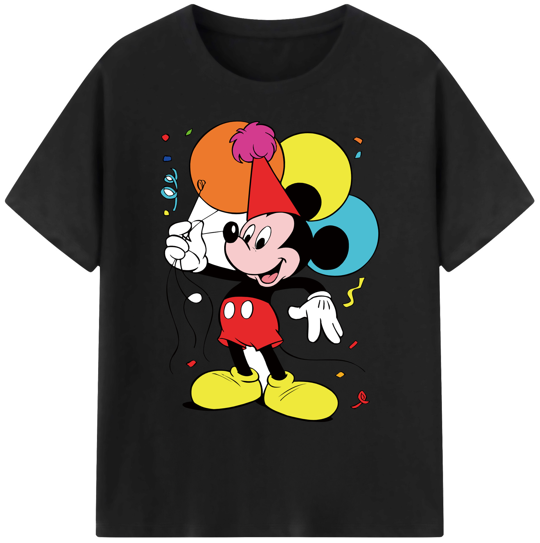 ミッキーマウス Mickey Mouse 綿100％ メンズ半袖Tシャツ｜肌触りやわらか＆通気性