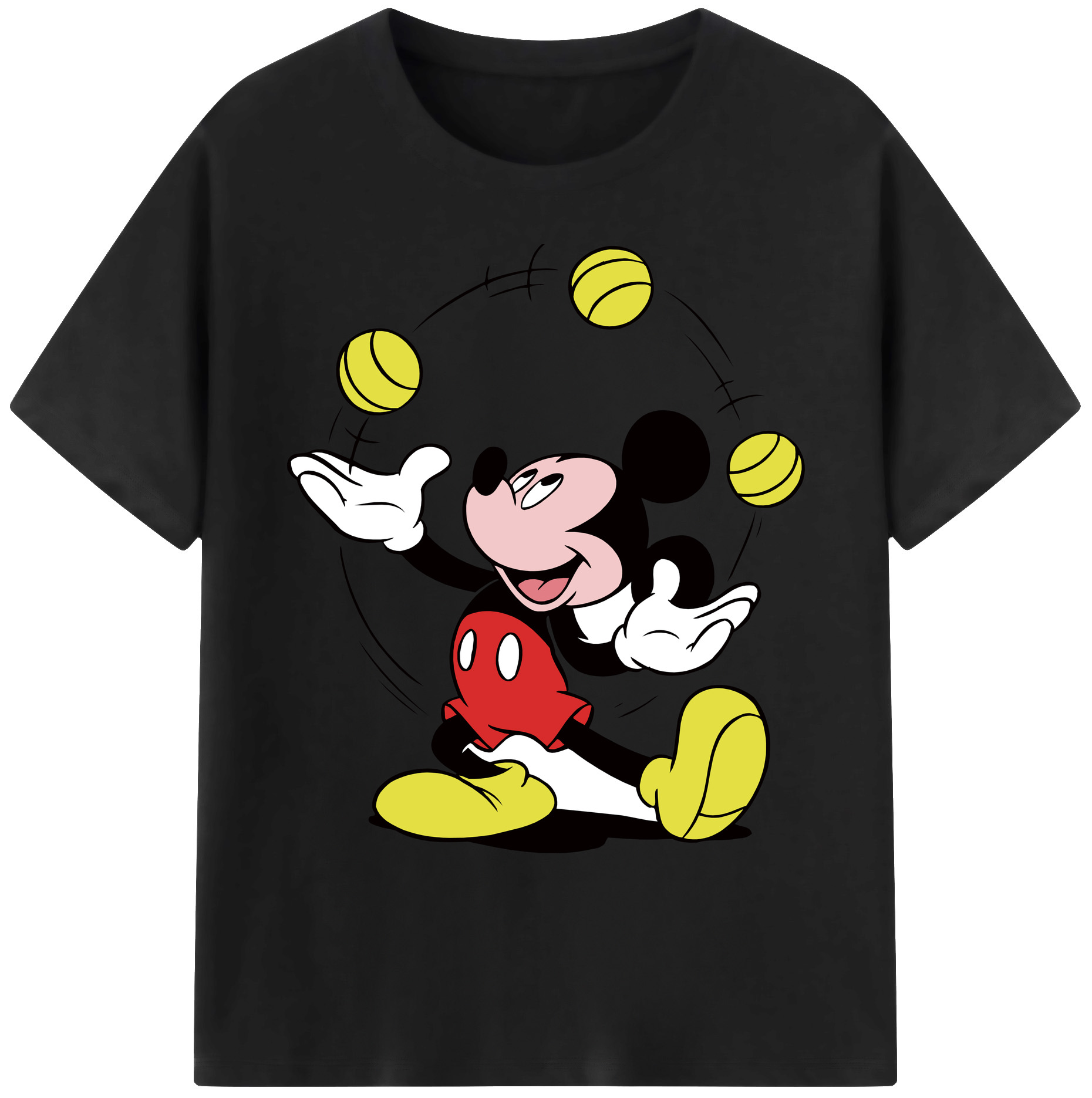 ミッキーマウス Mickey Mouse 綿100％ メンズ半袖Tシャツ｜肌触りやわらか＆通気性