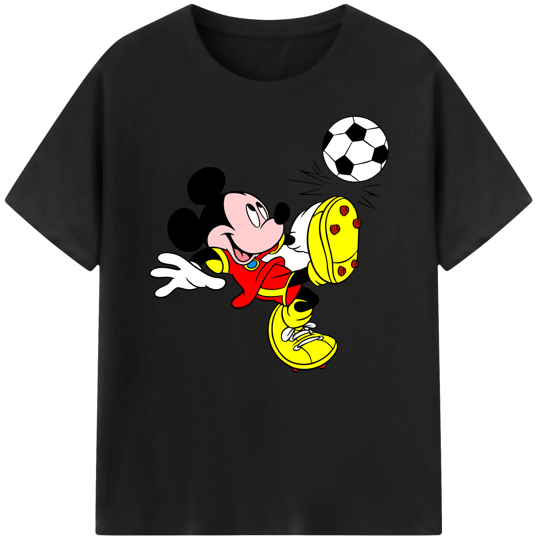 ミッキーマウス Mickey Mouse 綿100％ メンズ半袖Tシャツ｜肌触りやわらか＆通気性