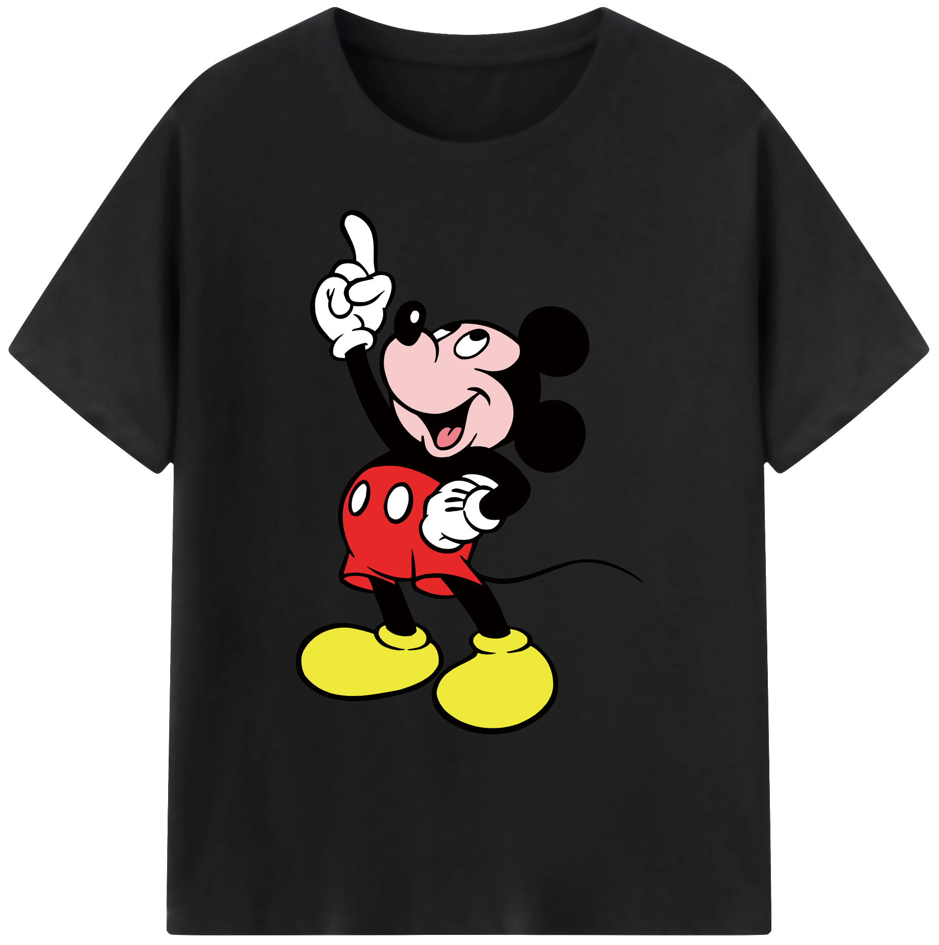 ミッキーマウス Mickey Mouse 綿100％ メンズ半袖Tシャツ｜肌触りやわらか＆通気性