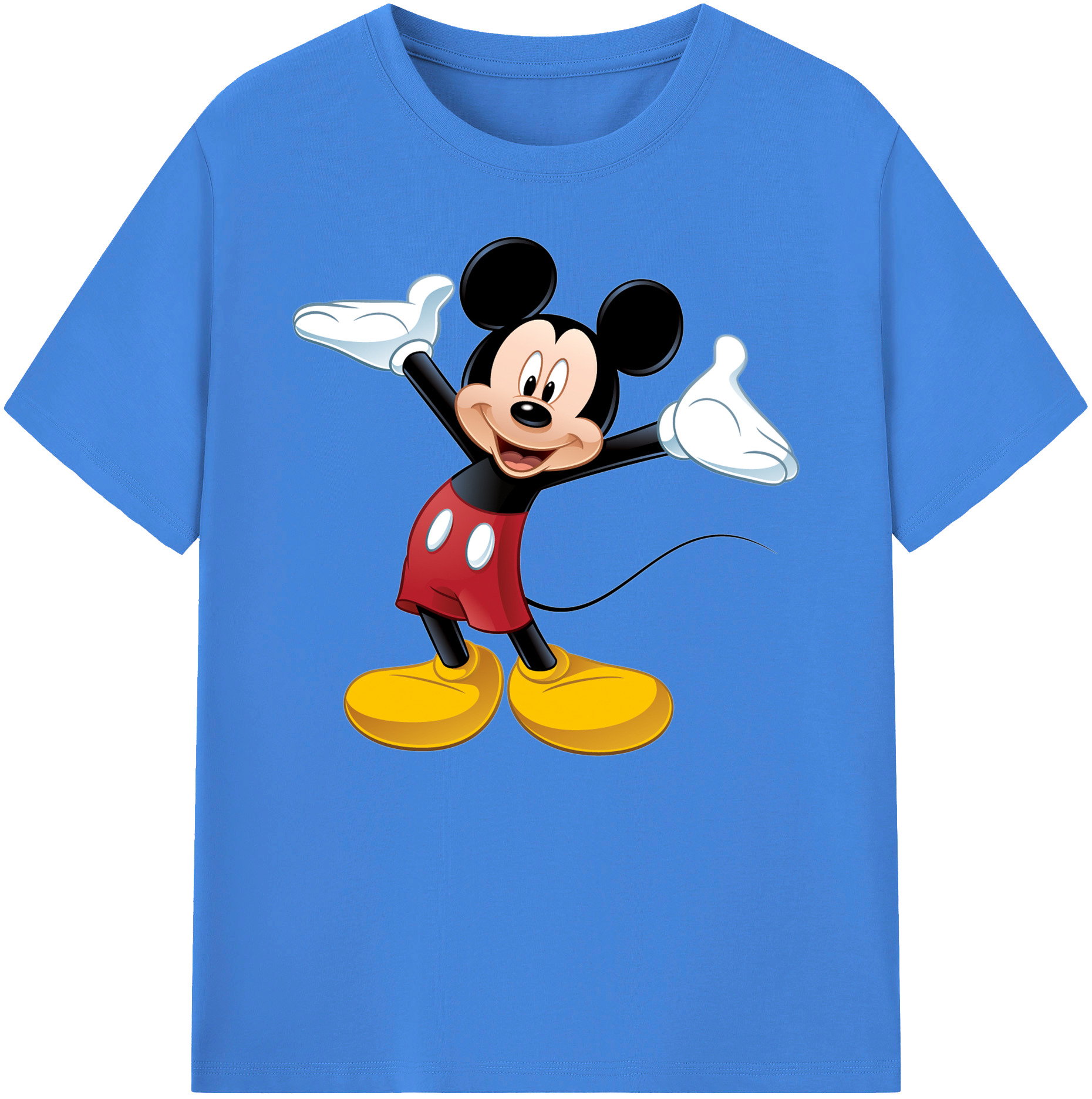 ミッキーマウス Mickey Mouse 綿100％ メンズ半袖Tシャツ｜肌触りやわらか＆通気性
