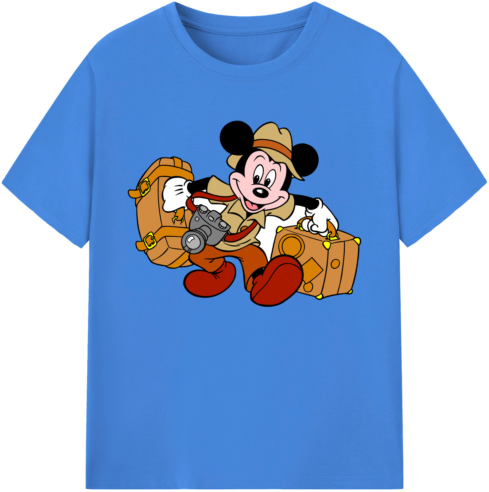 ミッキーマウス Mickey Mouse 綿100％ メンズ半袖Tシャツ｜肌触りやわらか＆通気性