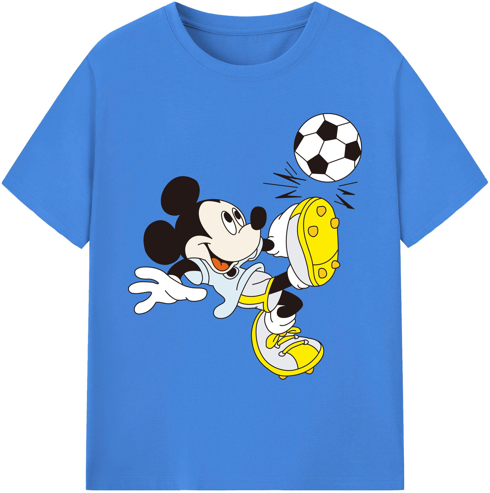 ミッキーマウス Mickey Mouse 綿100％ メンズ半袖Tシャツ｜肌触りやわらか＆通気性