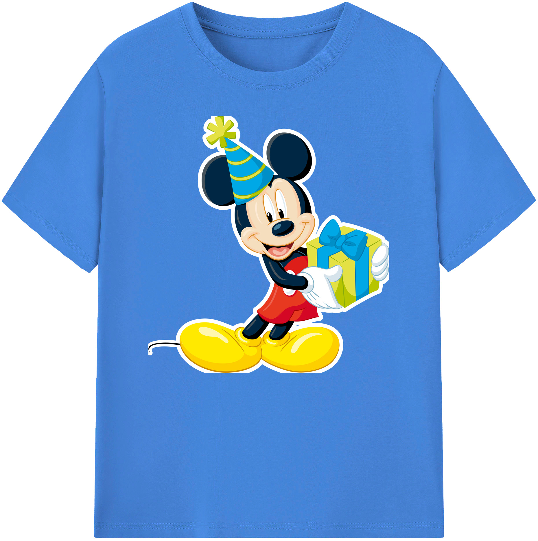 ミッキーマウス Mickey Mouse 綿100％ メンズ半袖Tシャツ｜肌触りやわらか＆通気性