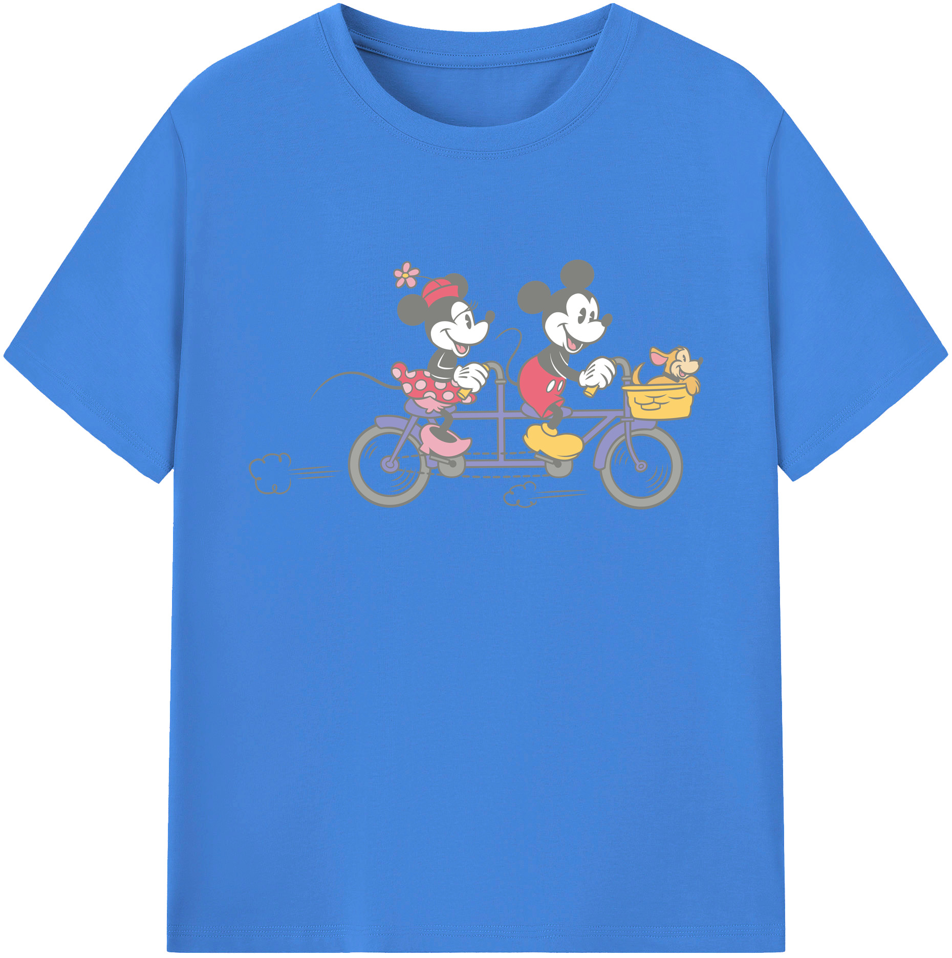 ミッキーマウス Mickey Mouse 綿100％ メンズ半袖Tシャツ｜肌触りやわらか＆通気性