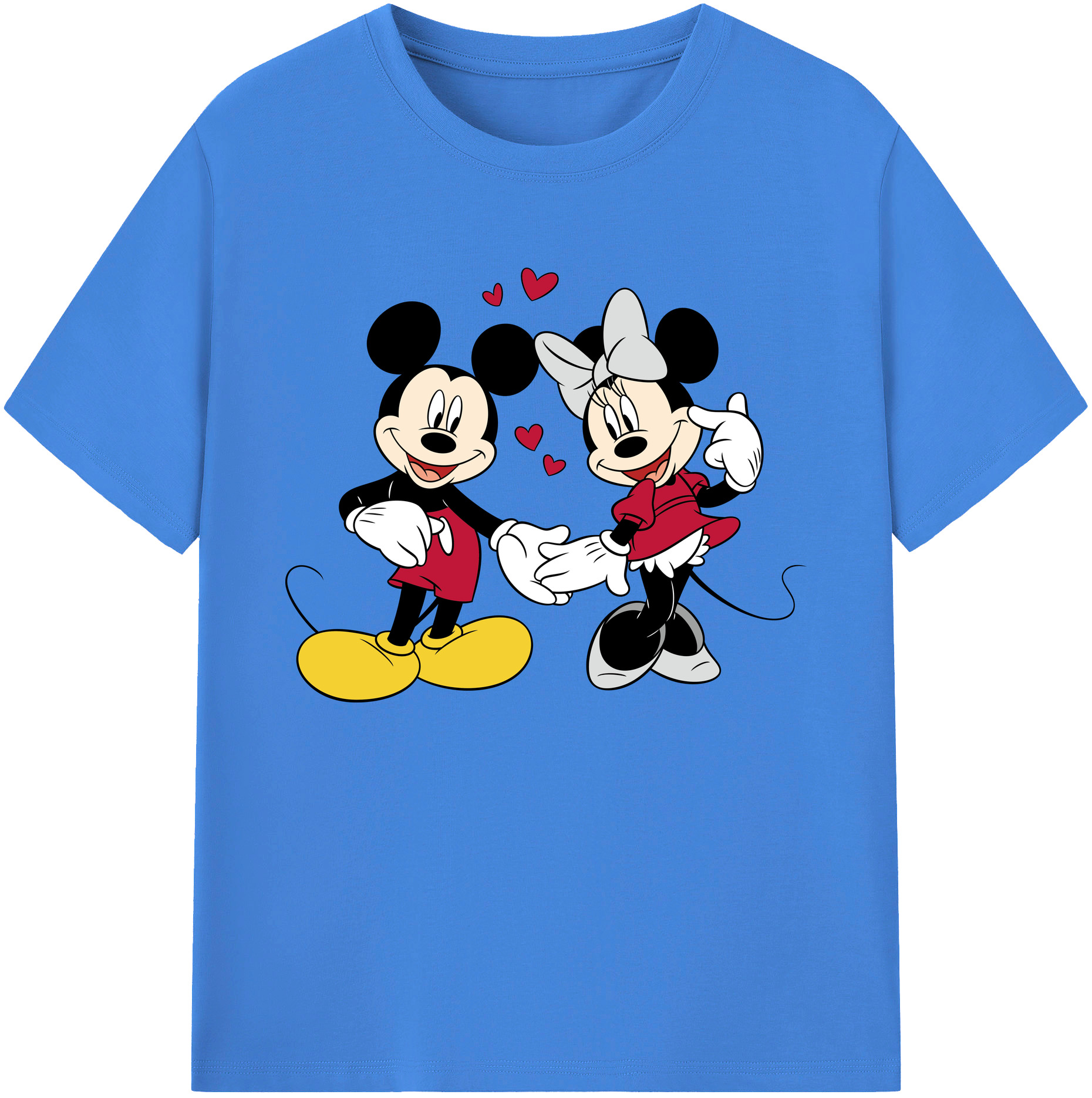 ミッキーマウス Mickey Mouse 綿100％ メンズ半袖Tシャツ｜肌触りやわらか＆通気性