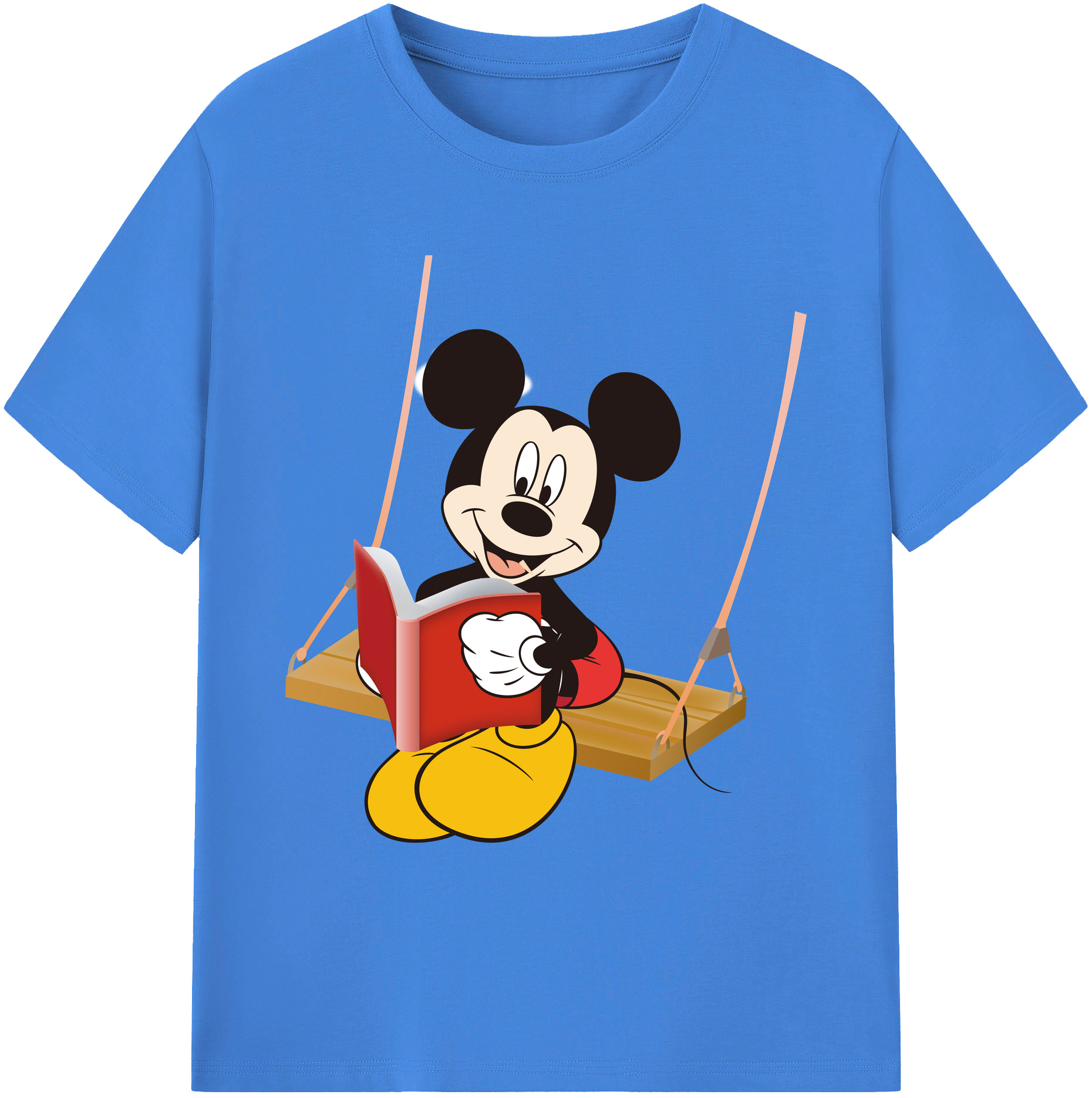 ミッキーマウス Mickey Mouse 綿100％ メンズ半袖Tシャツ｜肌触りやわらか＆通気性