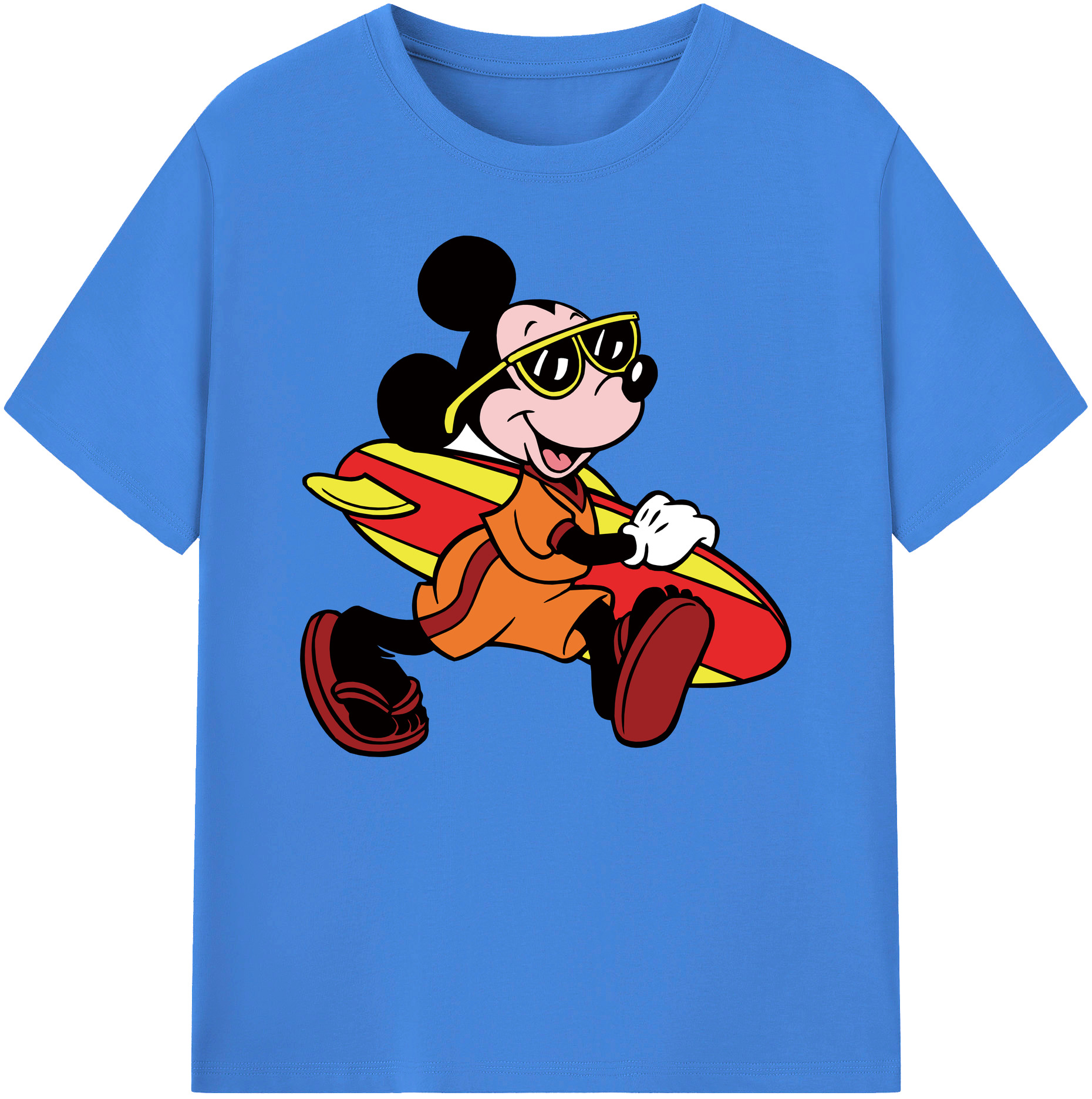 ミッキーマウス Mickey Mouse 綿100％ メンズ半袖Tシャツ｜肌触りやわらか＆通気性