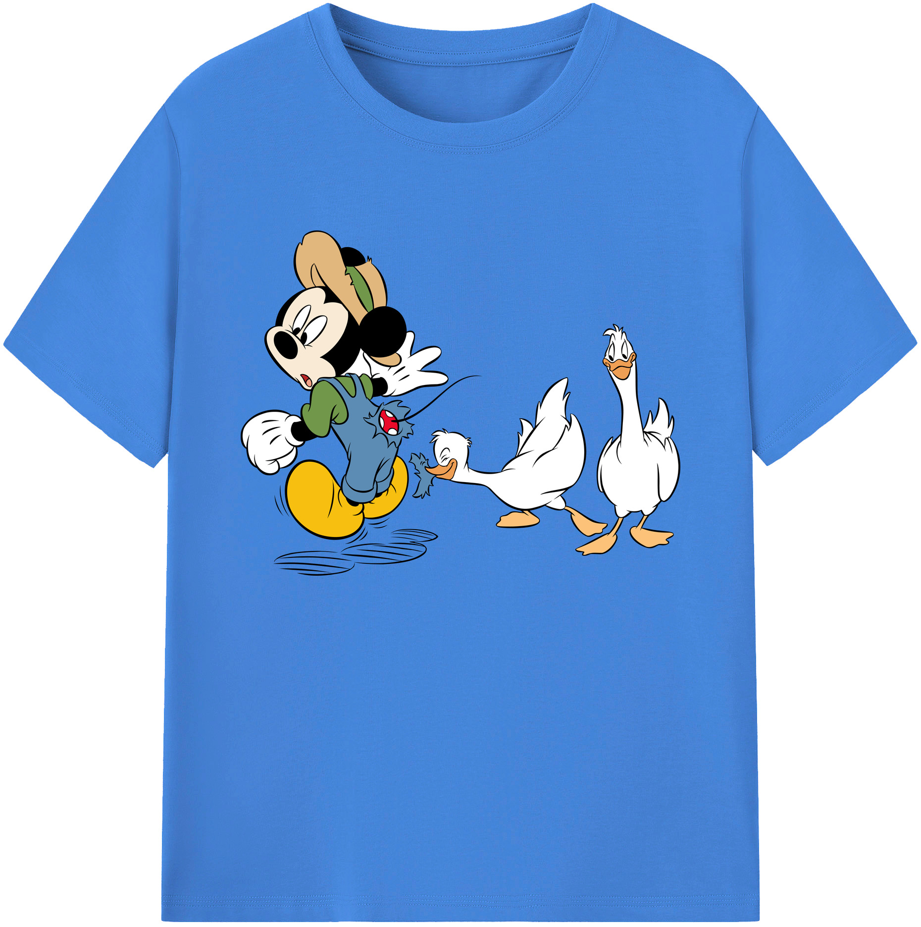 ミッキーマウス Mickey Mouse 綿100％ メンズ半袖Tシャツ｜肌触りやわらか＆通気性