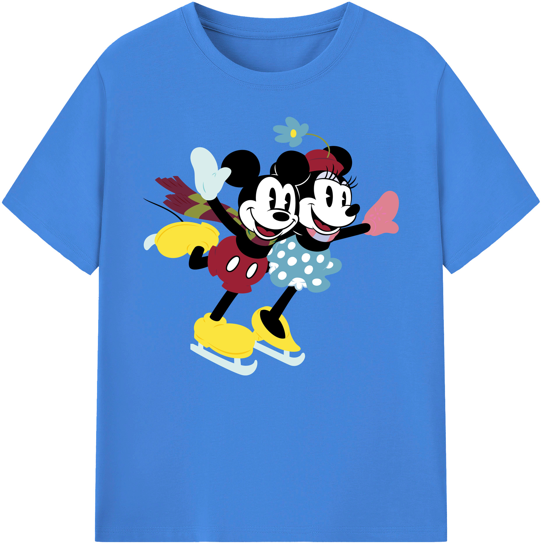 ミッキーマウス Mickey Mouse 綿100％ メンズ半袖Tシャツ｜肌触りやわらか＆通気性