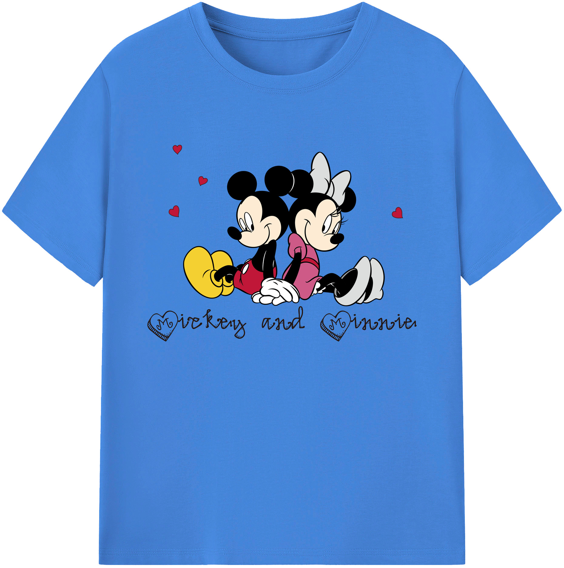 ミッキーマウス Mickey Mouse 綿100％ メンズ半袖Tシャツ｜肌触りやわらか＆通気性