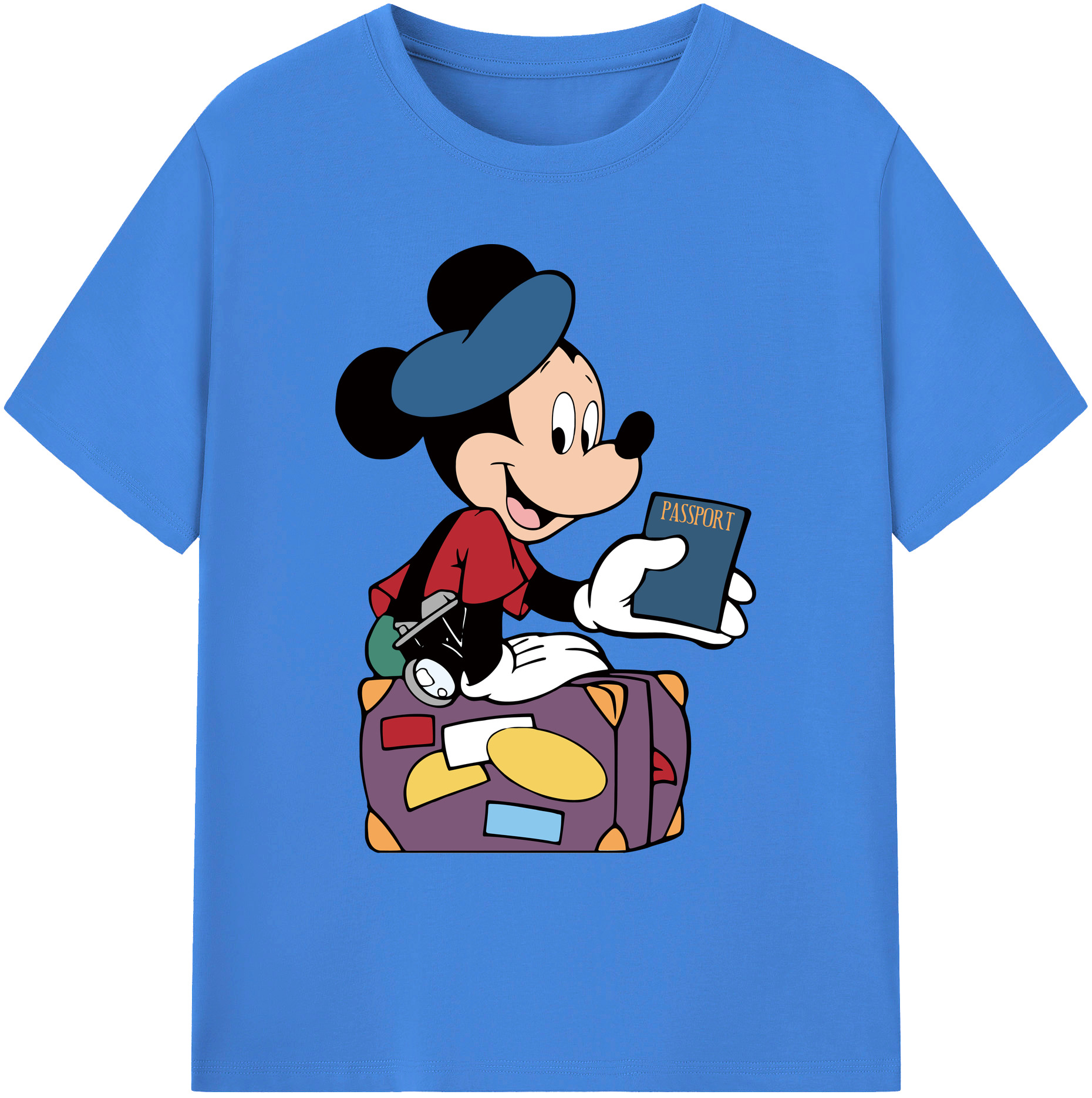 ミッキーマウス Mickey Mouse 綿100％ メンズ半袖Tシャツ｜肌触りやわらか＆通気性