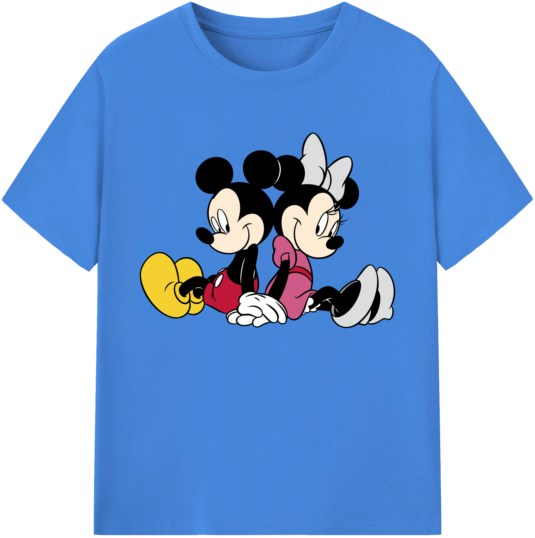 ミッキーマウス Mickey Mouse 綿100％ メンズ半袖Tシャツ｜肌触りやわらか＆通気性