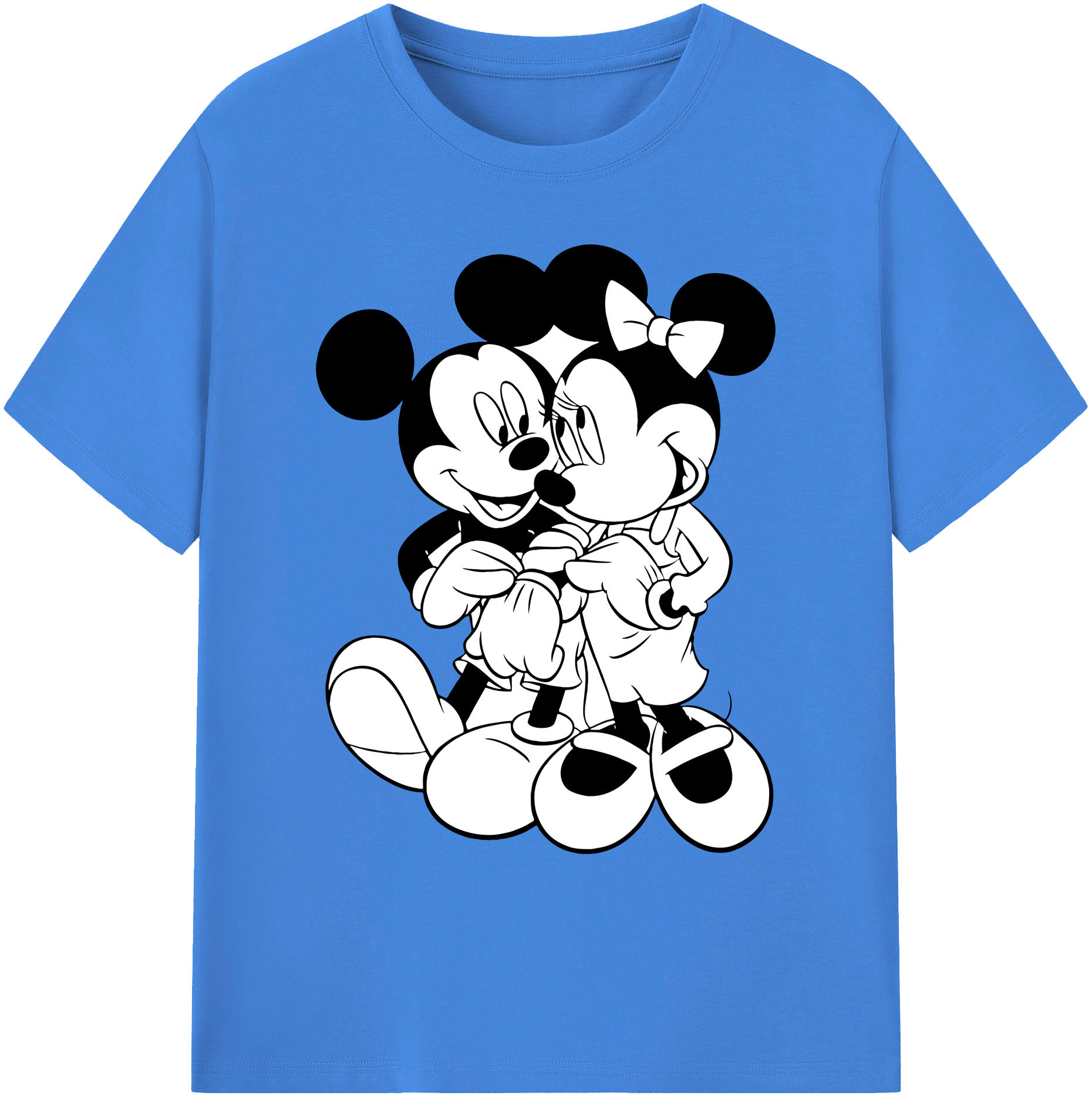 ミッキーマウス Mickey Mouse 綿100％ メンズ半袖Tシャツ｜肌触りやわらか＆通気性