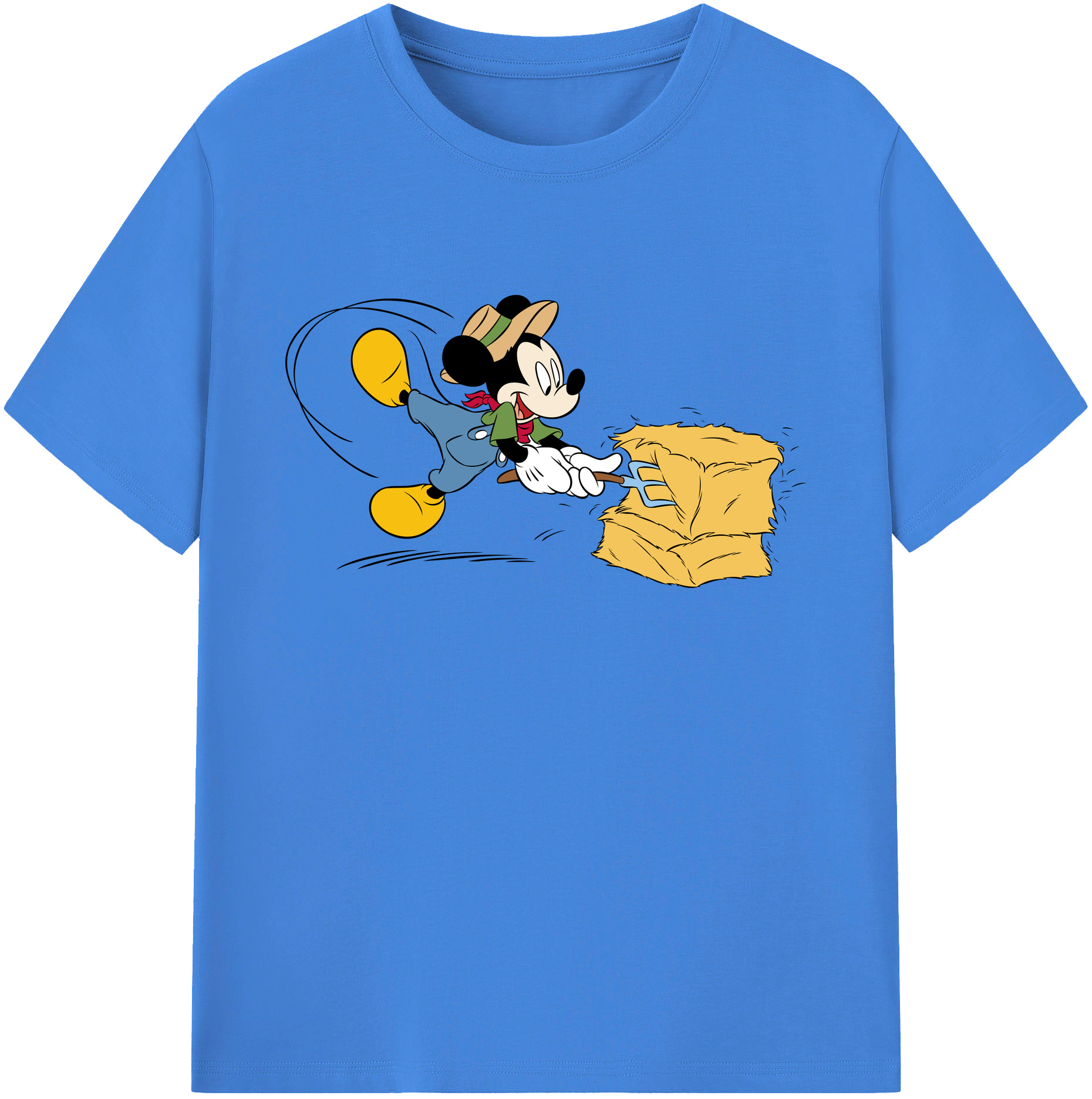 ミッキーマウス Mickey Mouse 綿100％ メンズ半袖Tシャツ｜肌触りやわらか＆通気性