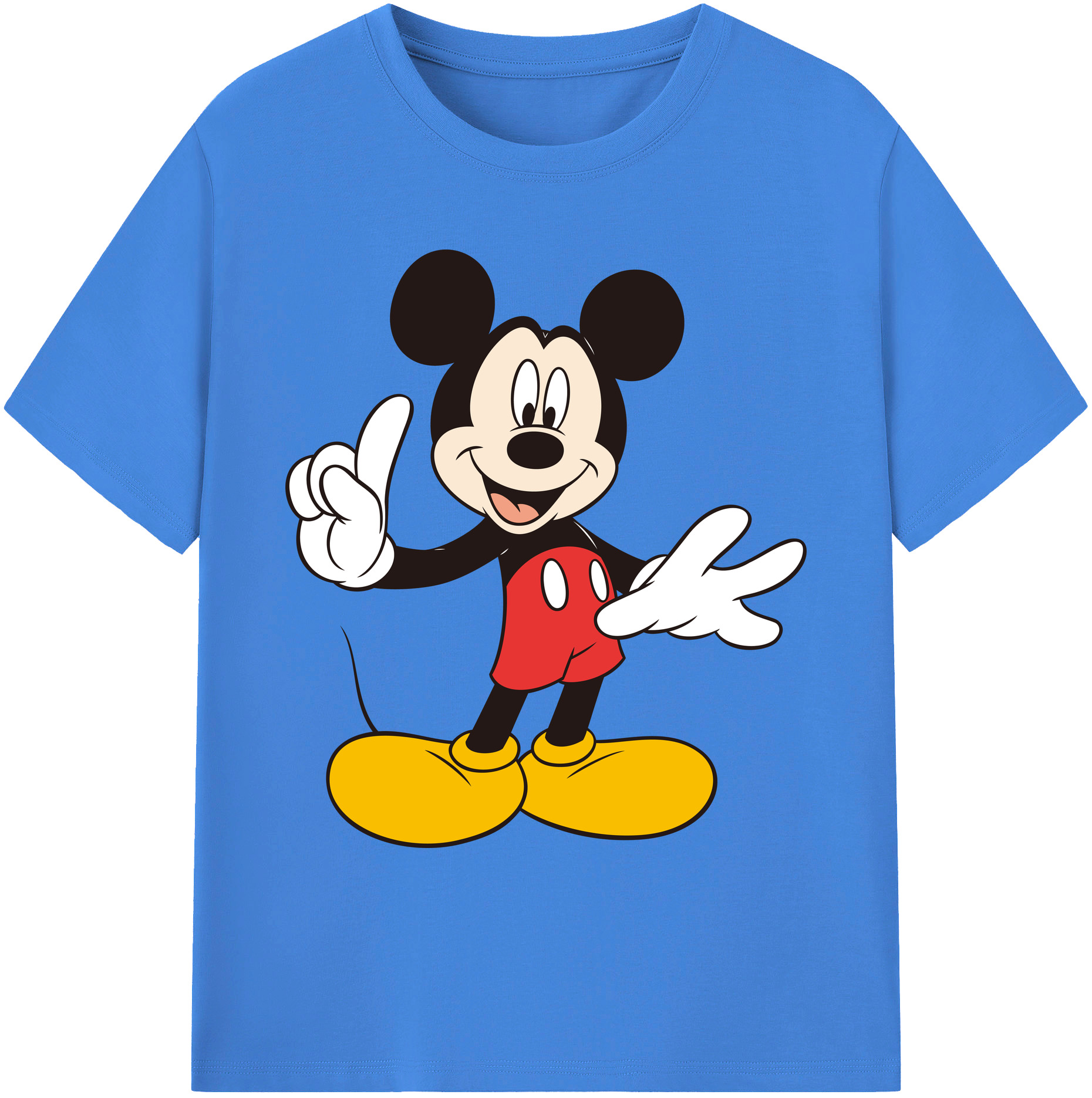 ミッキーマウス Mickey Mouse 綿100％ メンズ半袖Tシャツ｜肌触りやわらか＆通気性